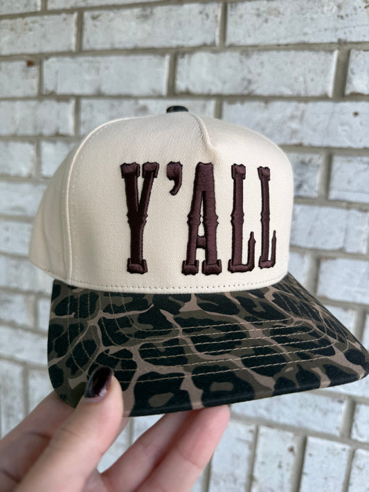 Y’all Cheetah Print SnapBack Hat