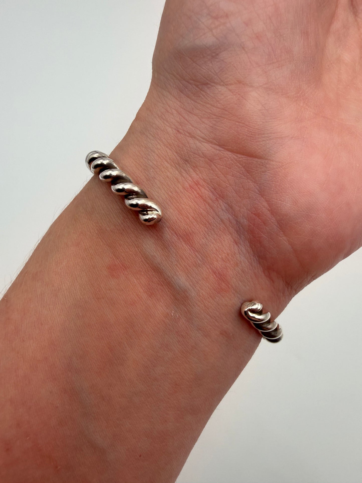 Native All Sterling Silver Twisted Cuff Bracelet