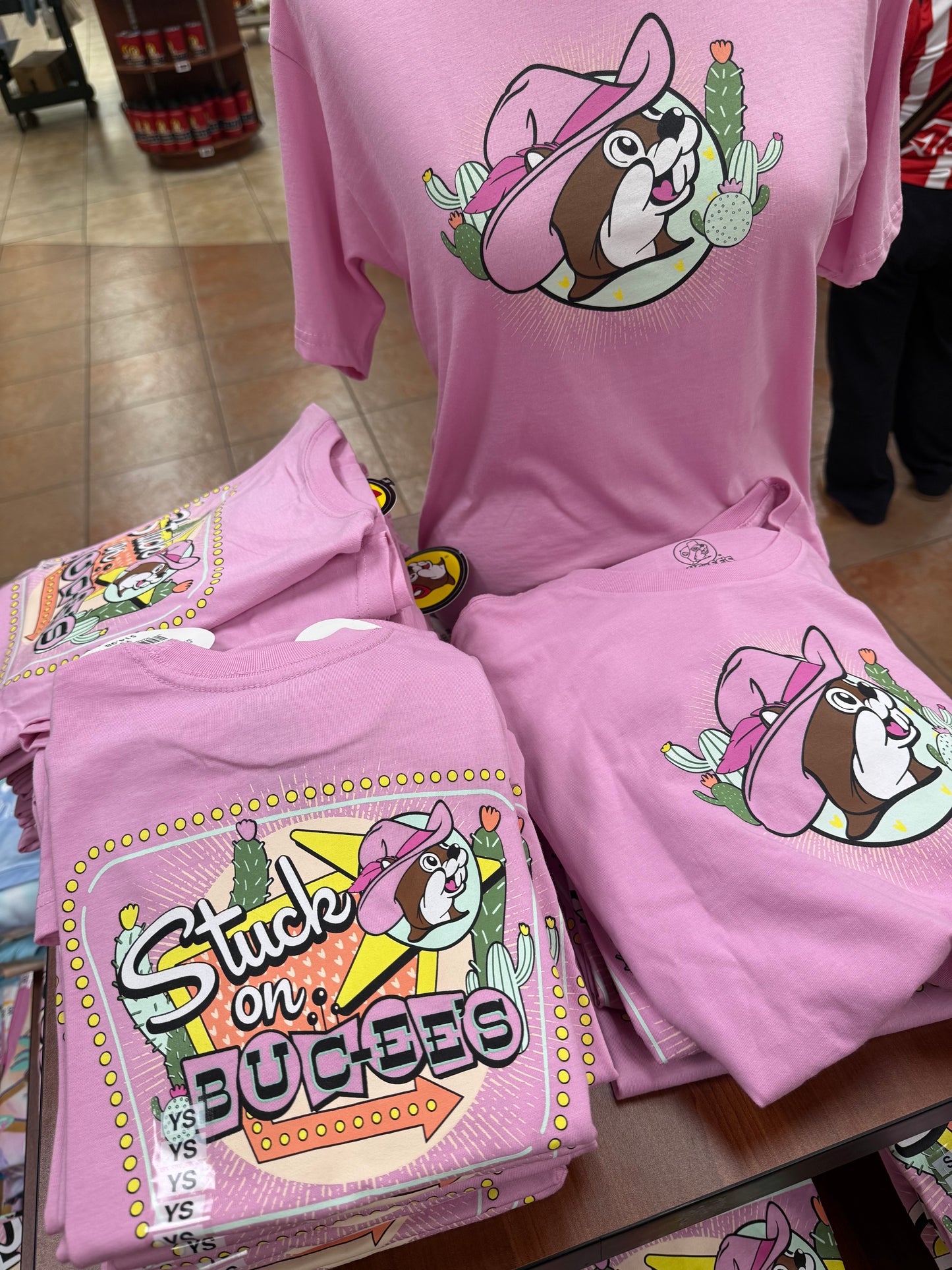 Stuck on Buc-ee’s Pink Cowgirl Western Graphic T-shirt