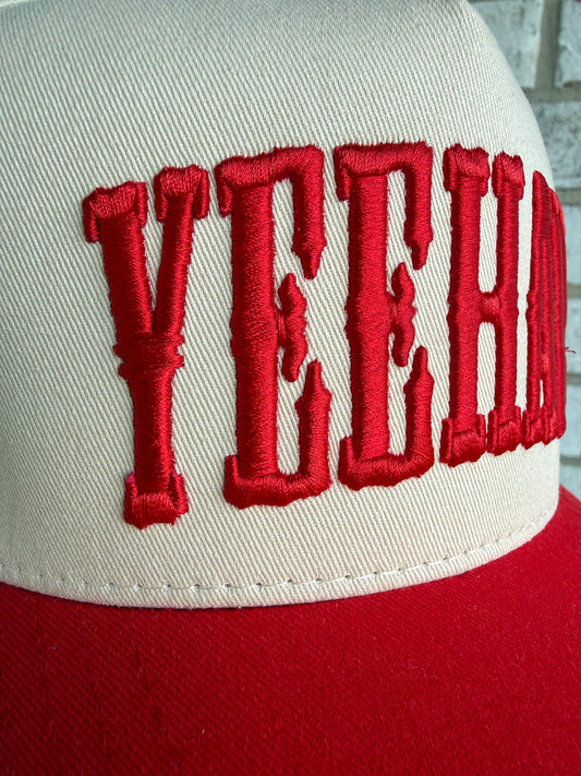 Yeehaw Red Embroidery SnapBack Hat