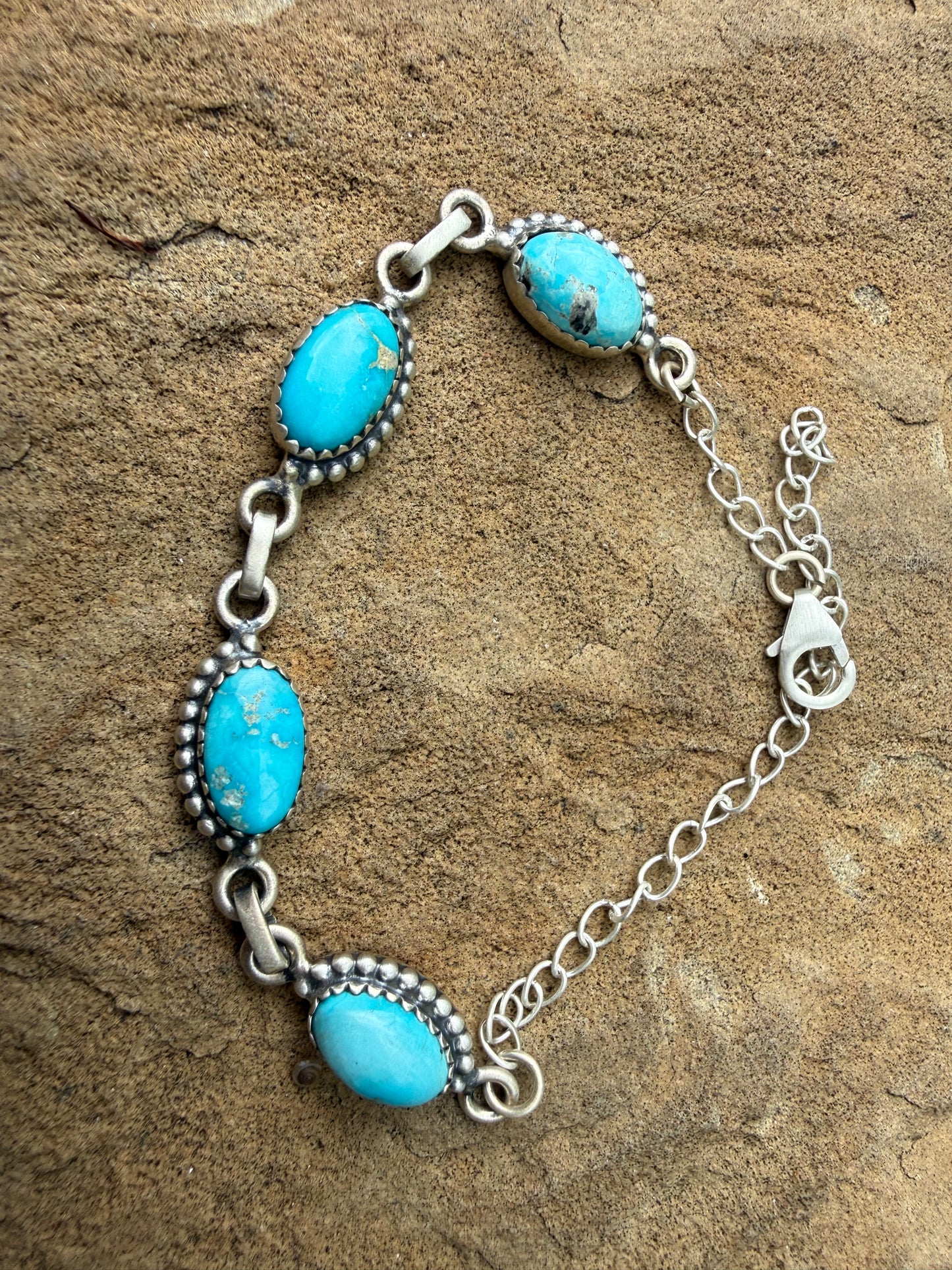 Whitewater Turquoise Sterling Silver Adjustable Bracelet