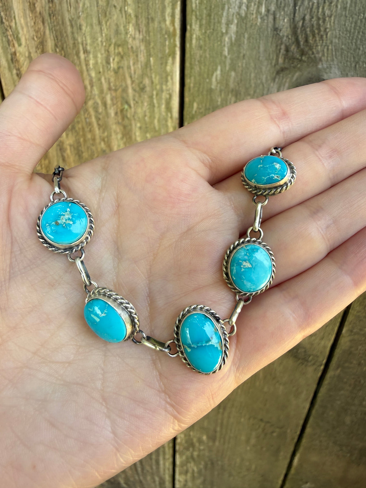 Navajo Turquoise or Pink Conch Sterling Silver Choker