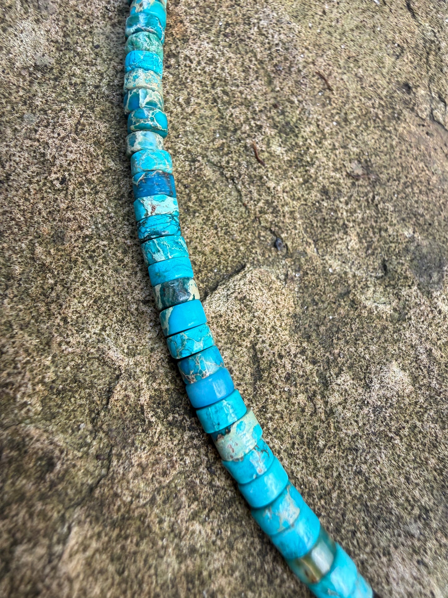 Turquoise and Desert Pearl Beaded Necklace
