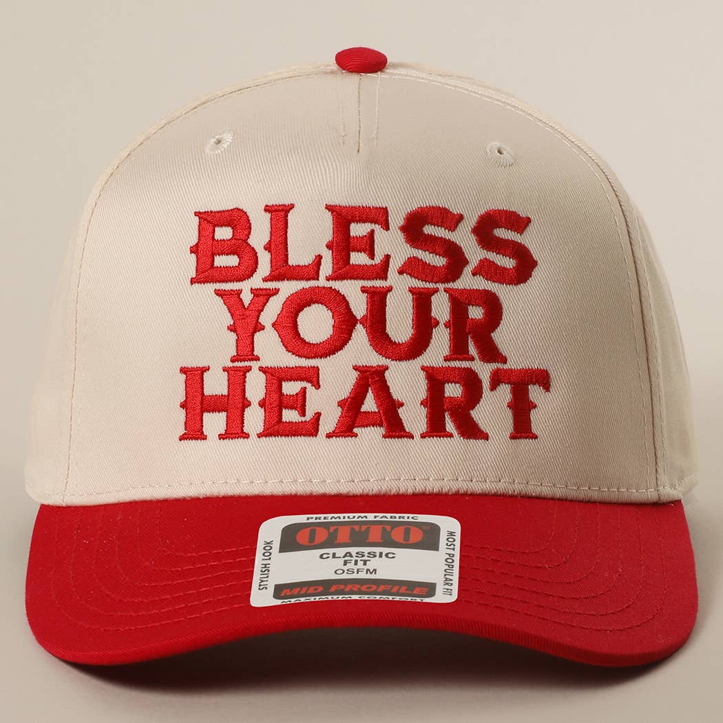BLESS YOUR HEART Embroidery Hat