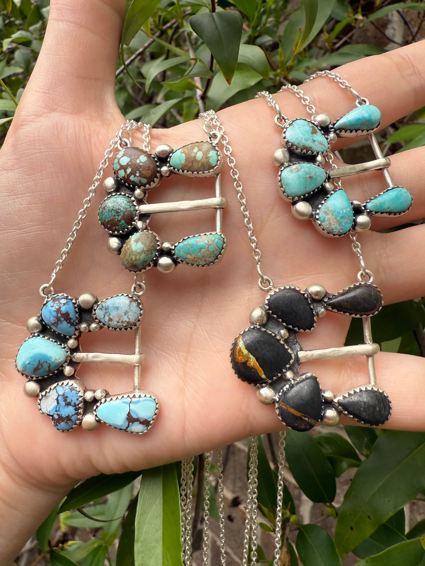 Belt Buckle Premium Turquoise Sterling Silver Necklace