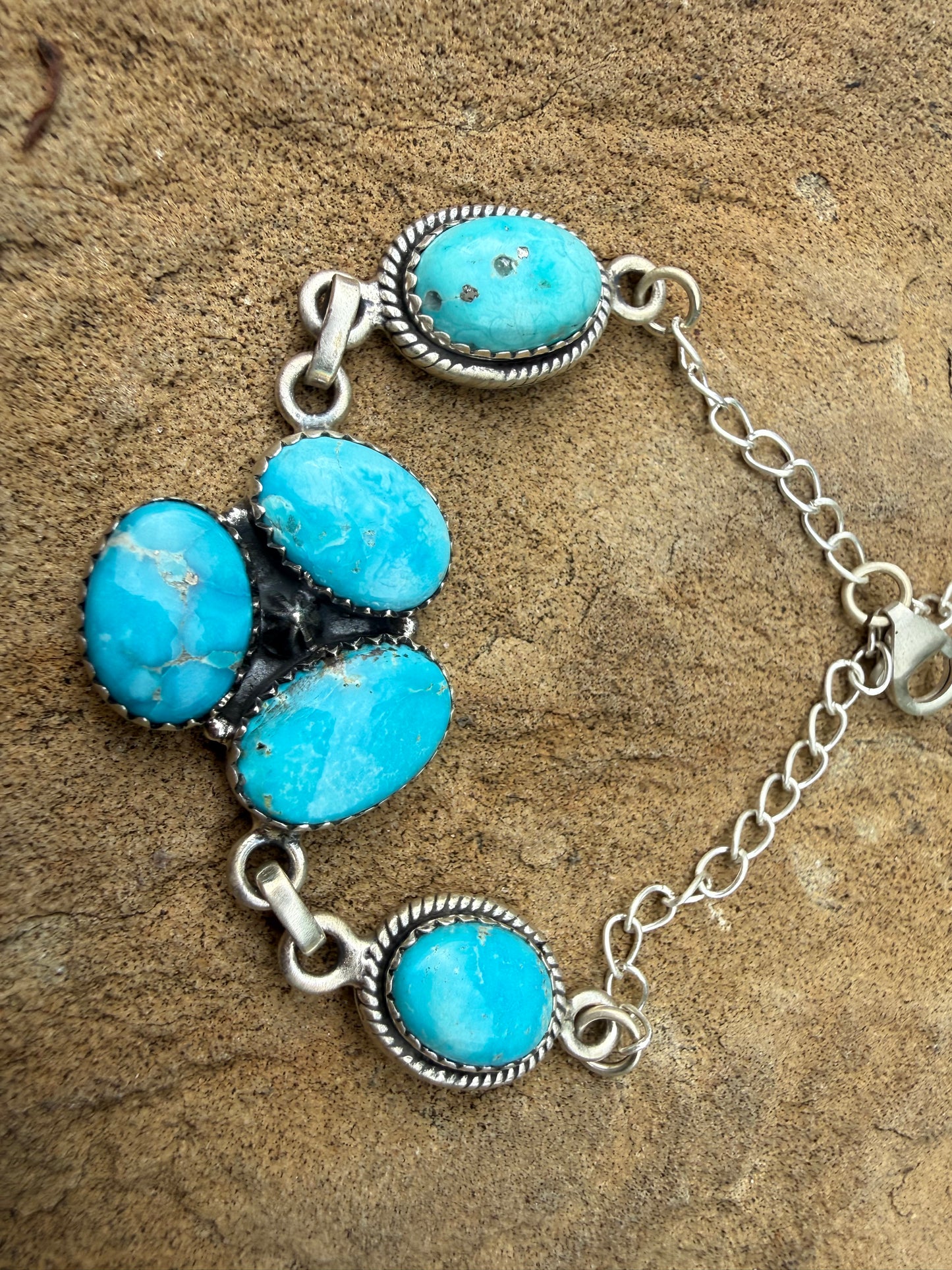 Whitewater Turquoise Sterling Silver Adjustable Bracelet