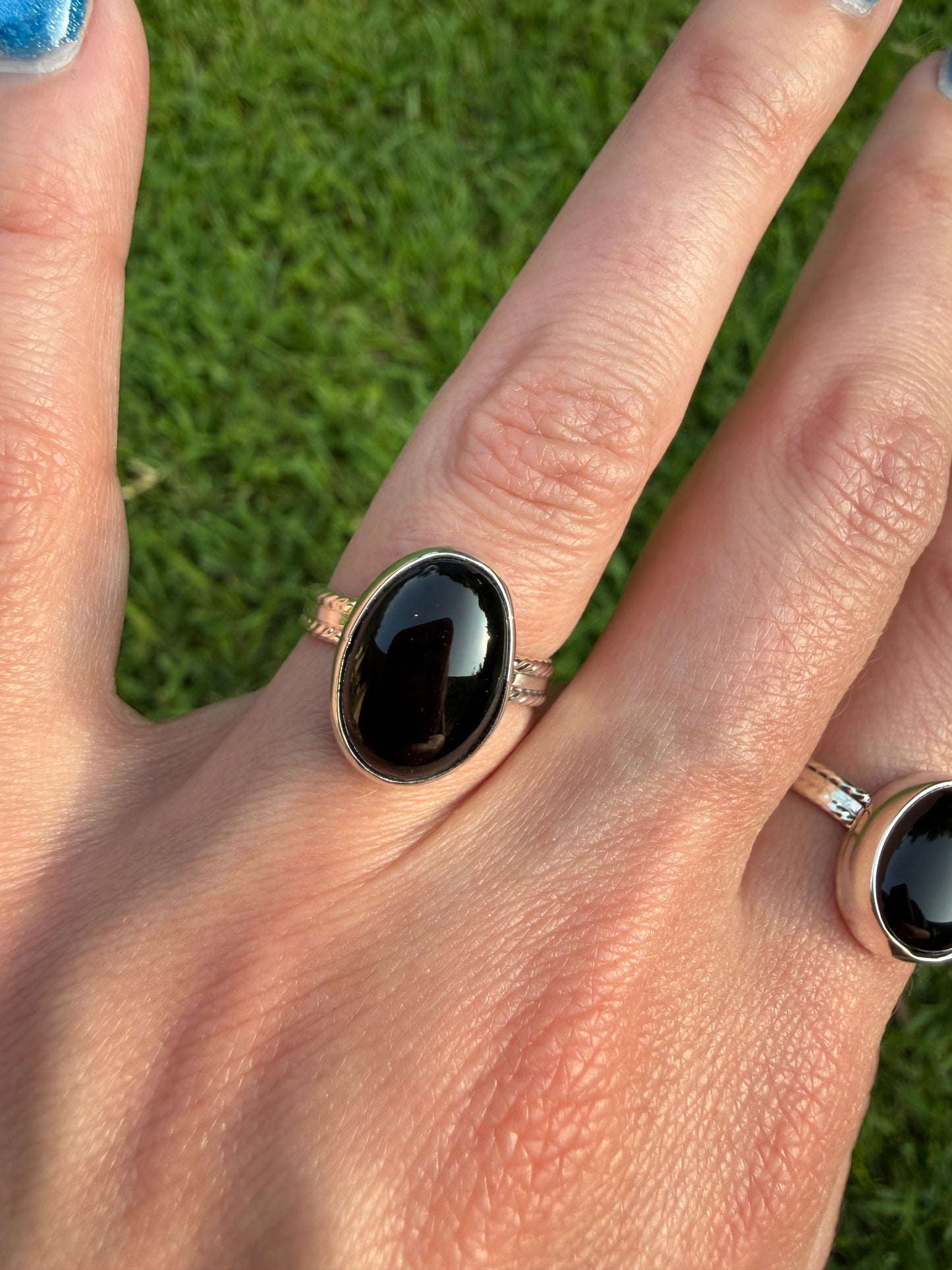 Navajo Black Onyx Sterling Silver Ring