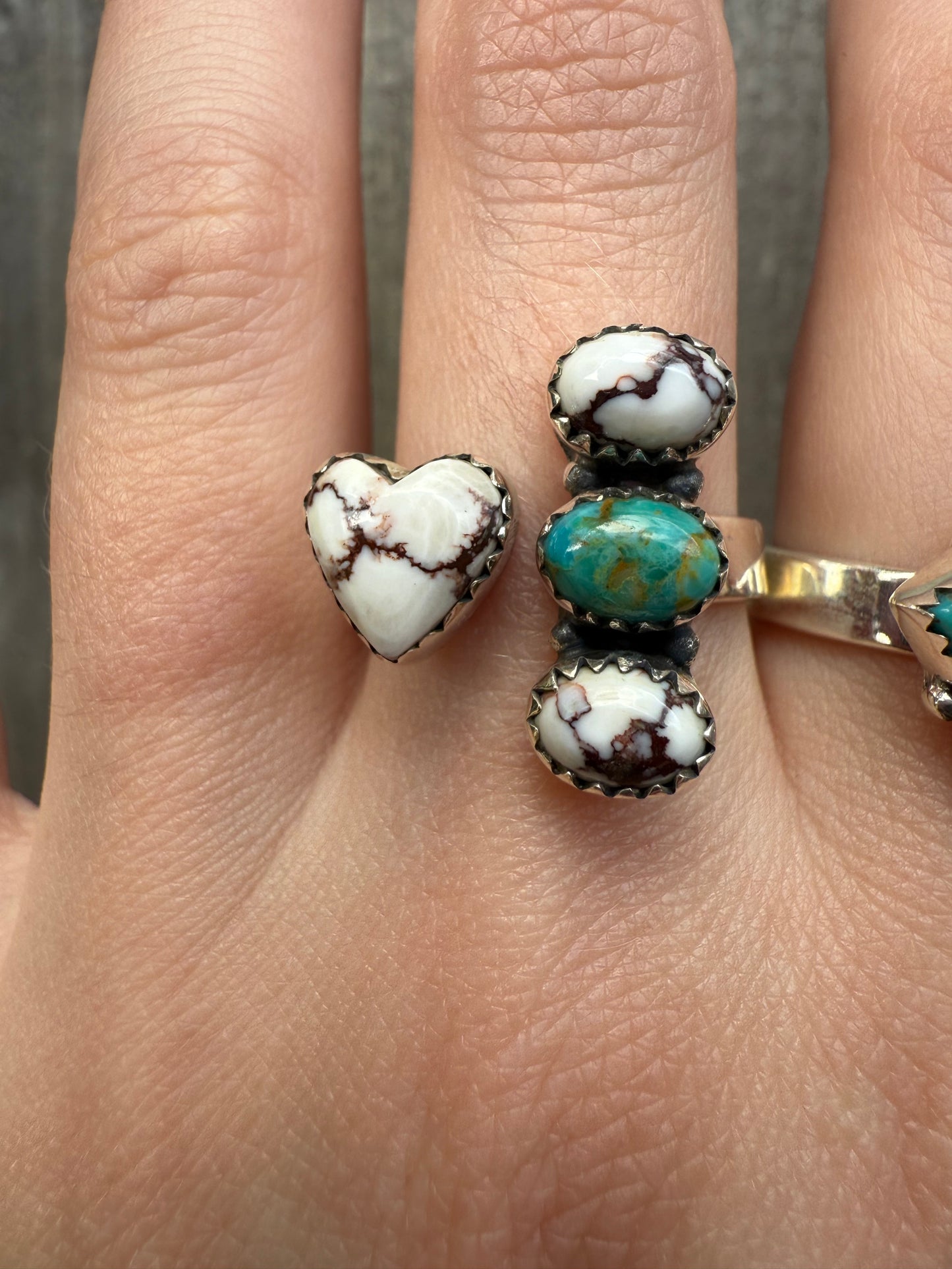 Wild Horse Kingman Adjustable Sterling Silver Rings