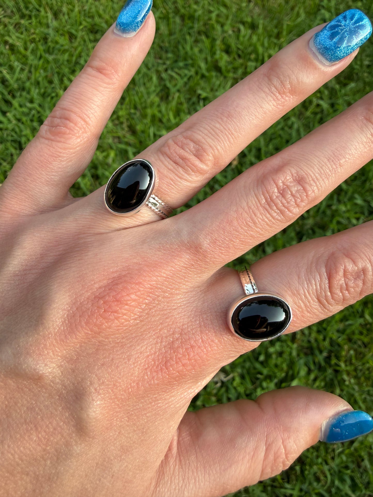 Navajo Black Onyx Sterling Silver Ring