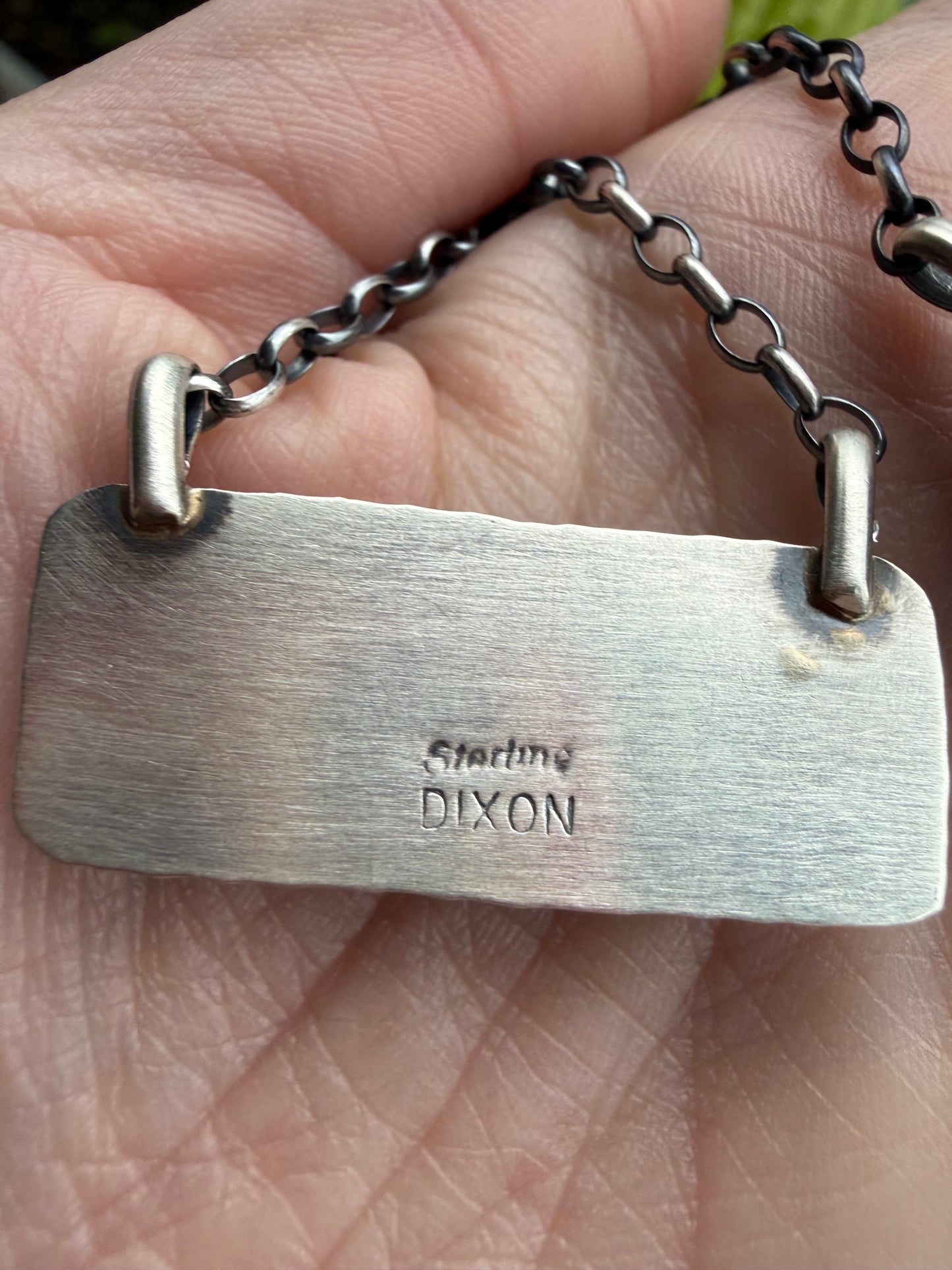 Native Mine 8 or Red Spiny Bar Sterling Silver Necklace