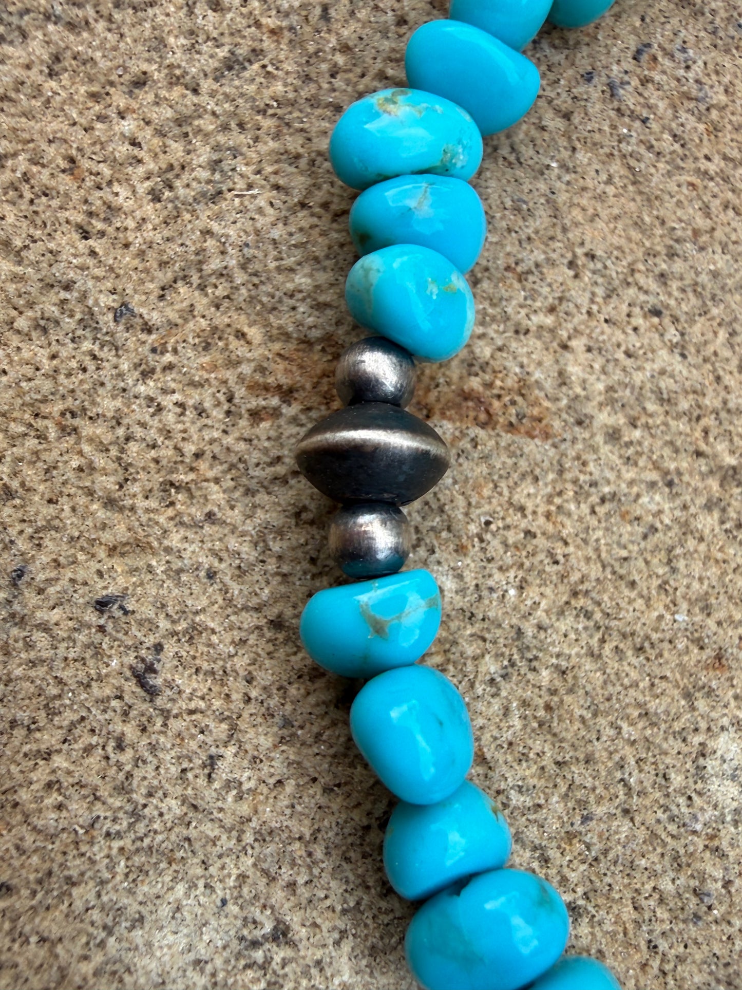 Sleeping Beauty Turquoise Chip Beaded Necklace