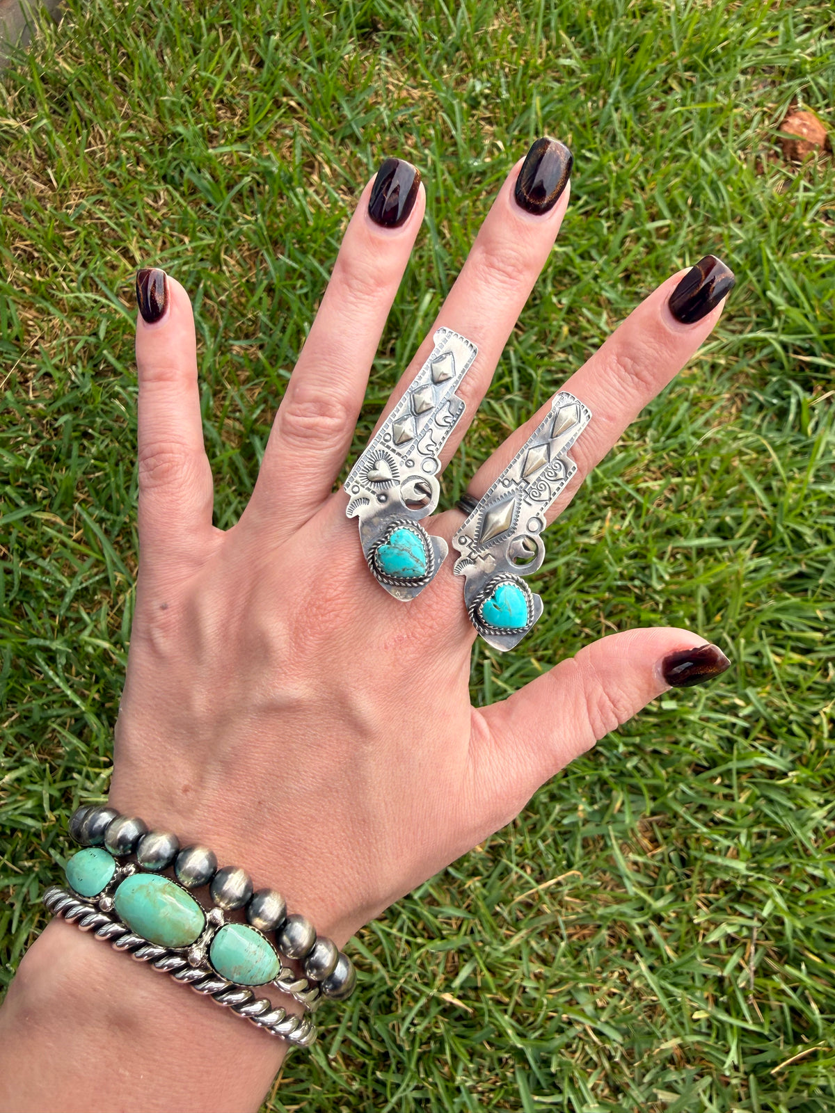 Navajo Pistol Sterling Silver Adjustable Ring