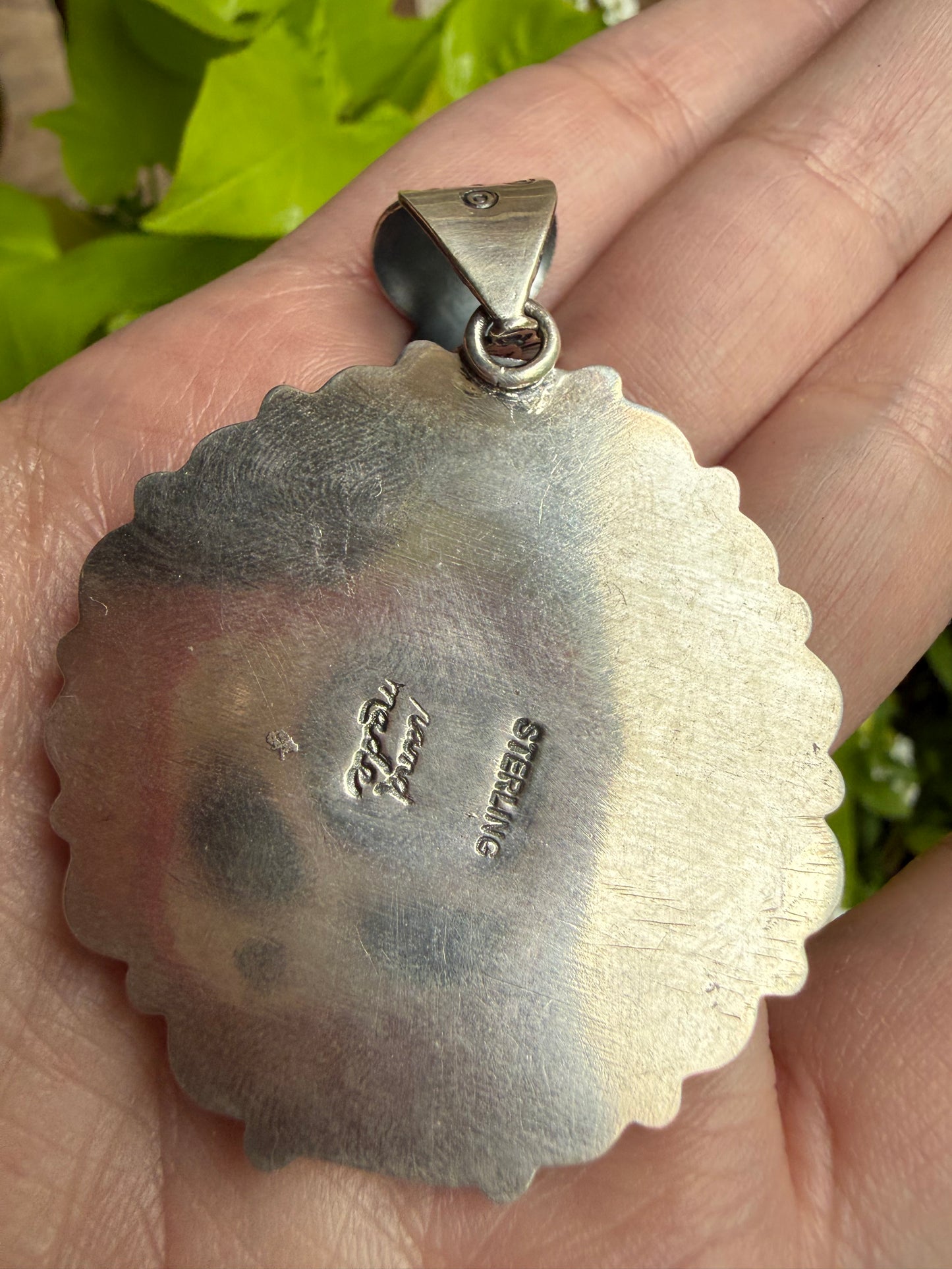 Multi Stone Full Flower Liberty Coin Sterling Silver Pendant