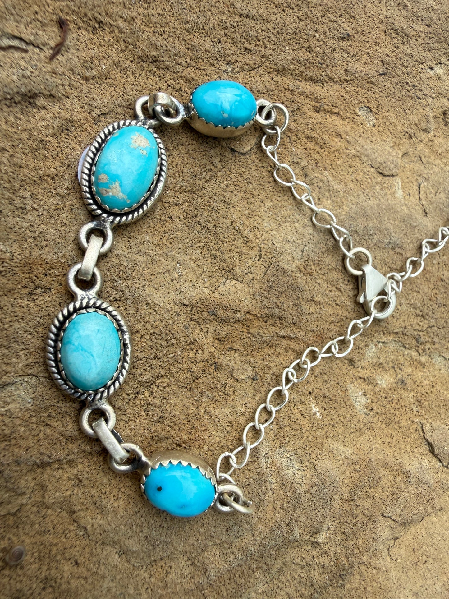 Whitewater Turquoise Sterling Silver Adjustable Bracelet