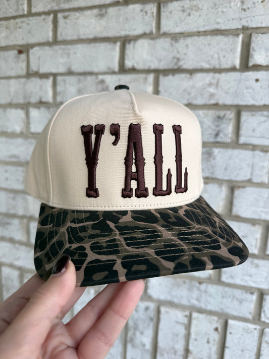 Y’all Cheetah Print SnapBack Hat