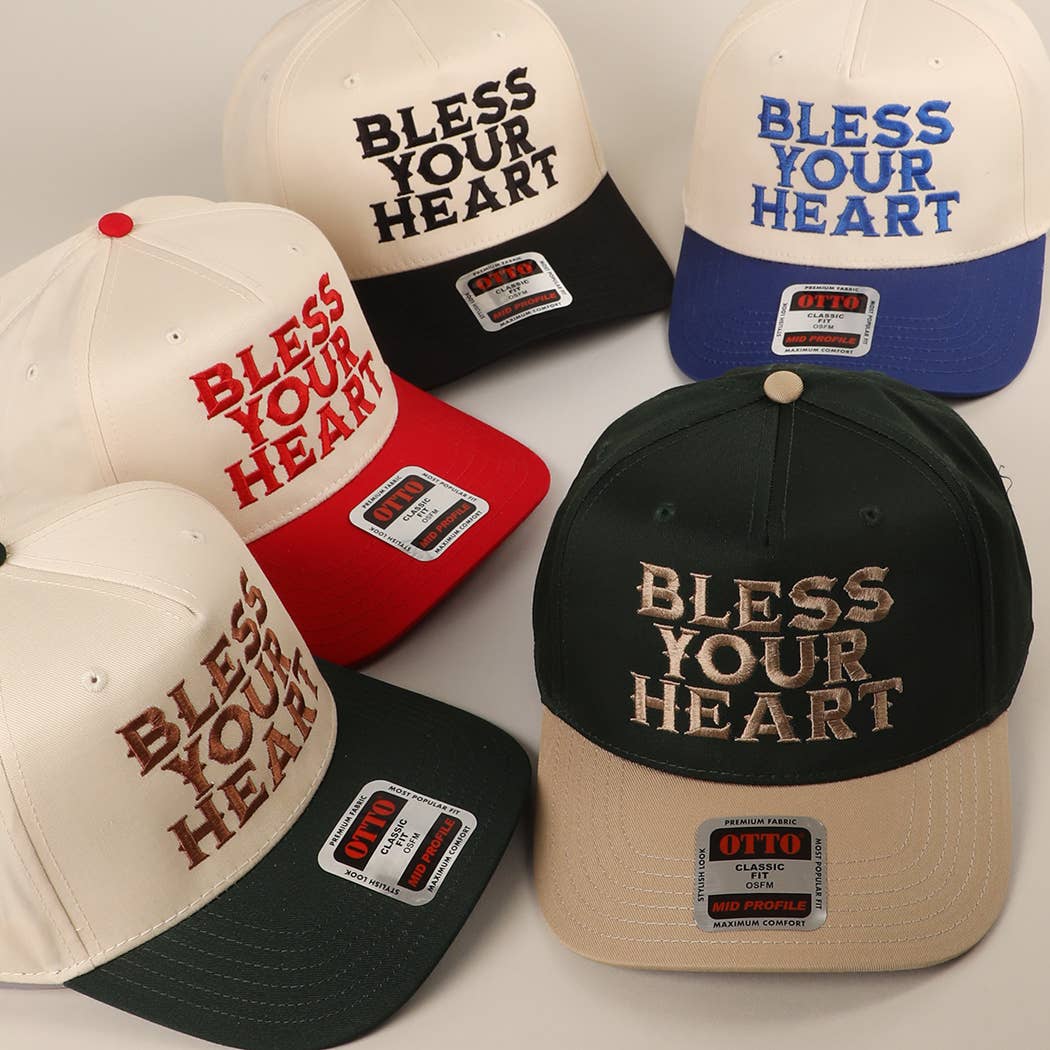 BLESS YOUR HEART Embroidery Hat