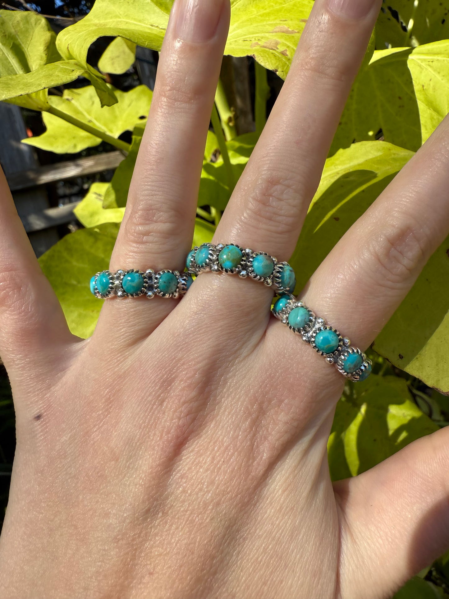 Turquoise Infinity Sterling Silver 925 Ring