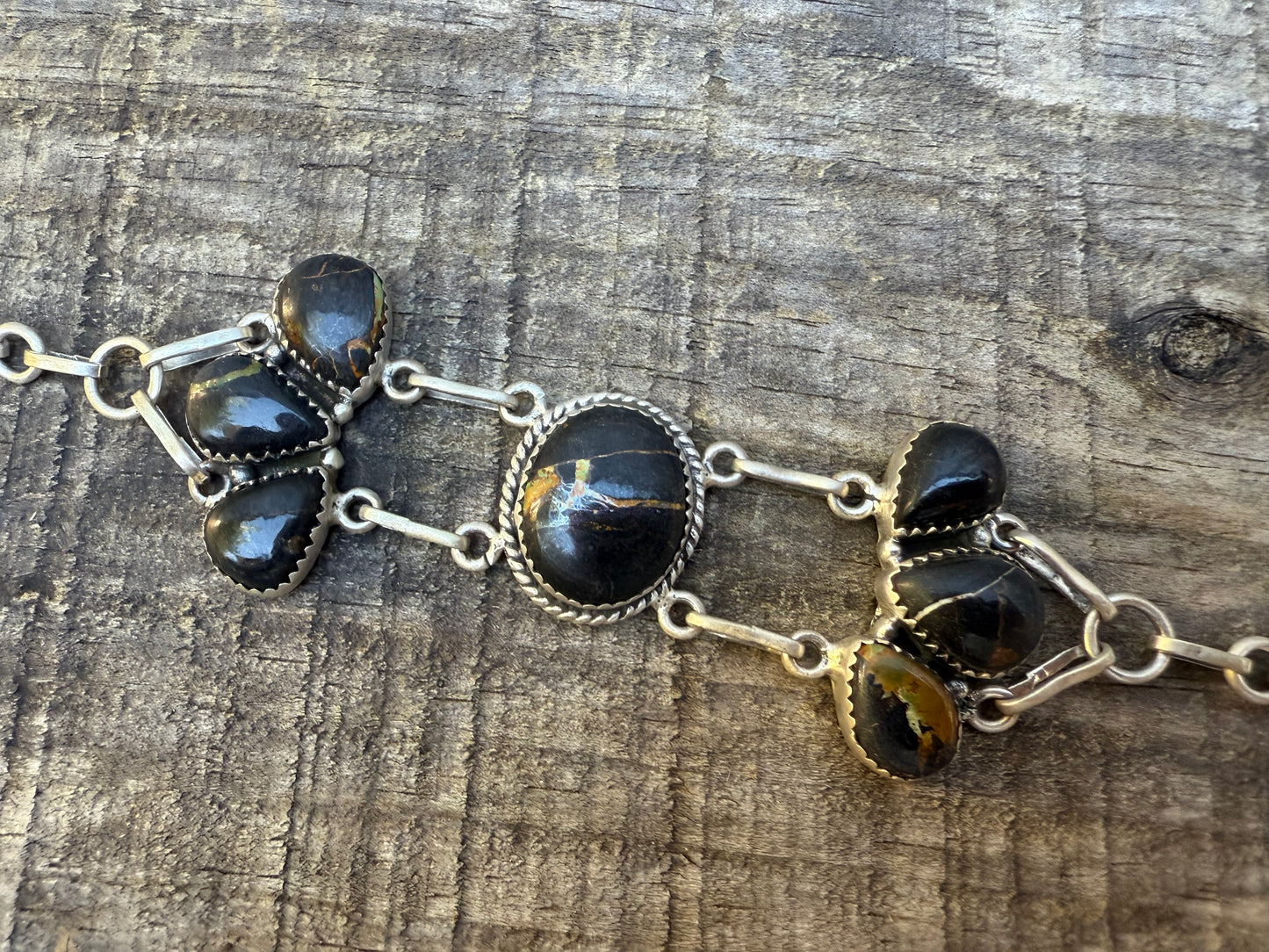 BlackJack Turquoise Chocker Sterling Silver Necklace