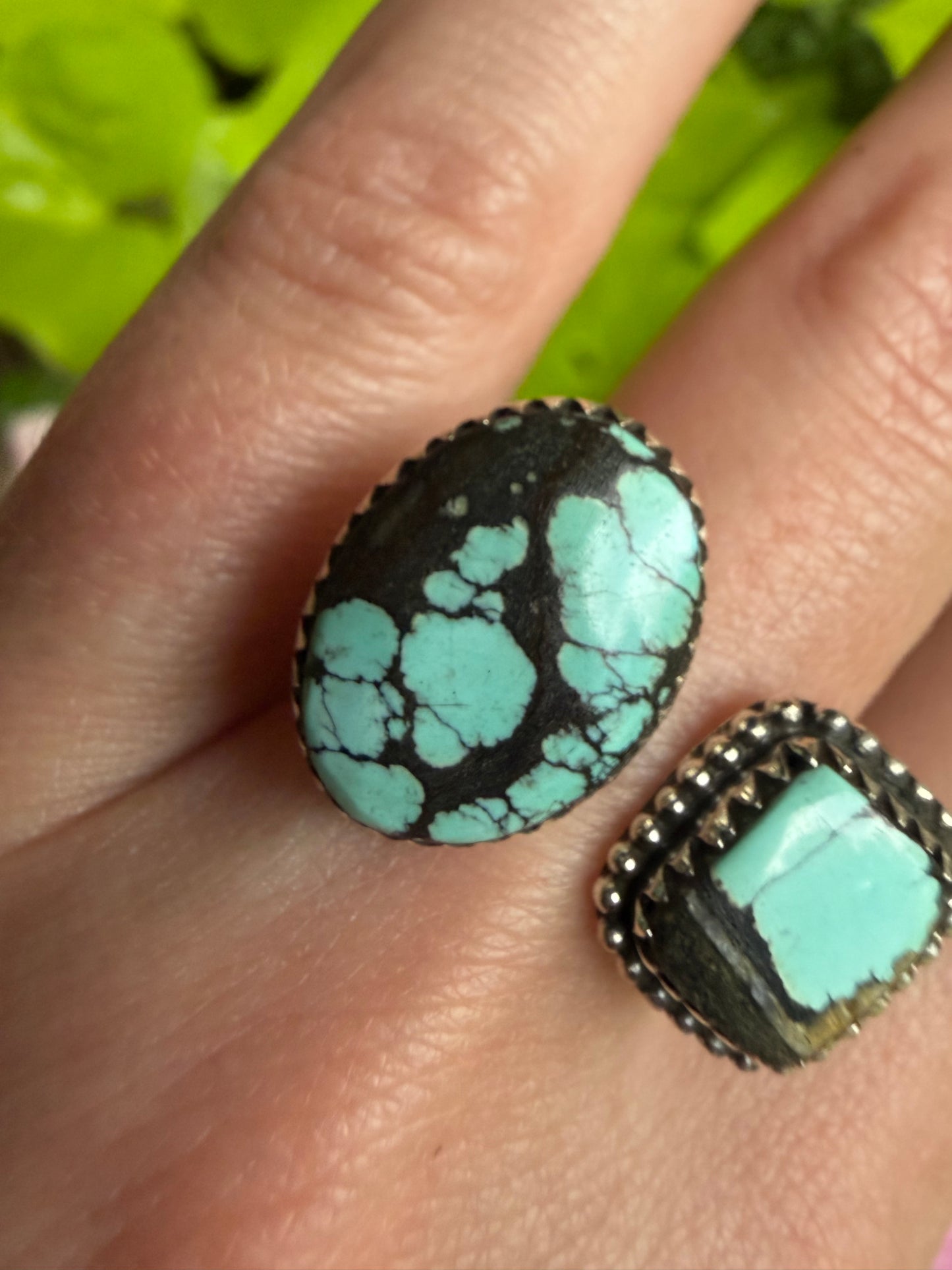 Blue Moon Turquoise Sterling Silver Floater Ring