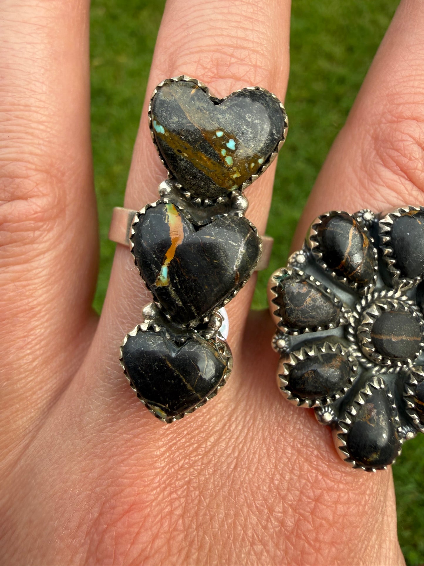 Blackjack TurquoiseSterling Silver Rings or Cuff Bracelet