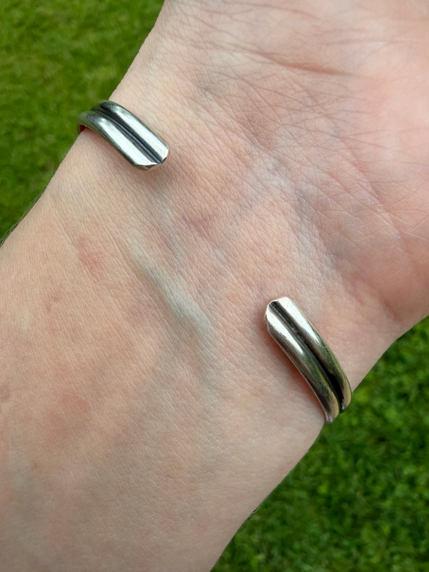 Navajo Sonoran Gold Sterling Silver Cuff By Davey Morgan