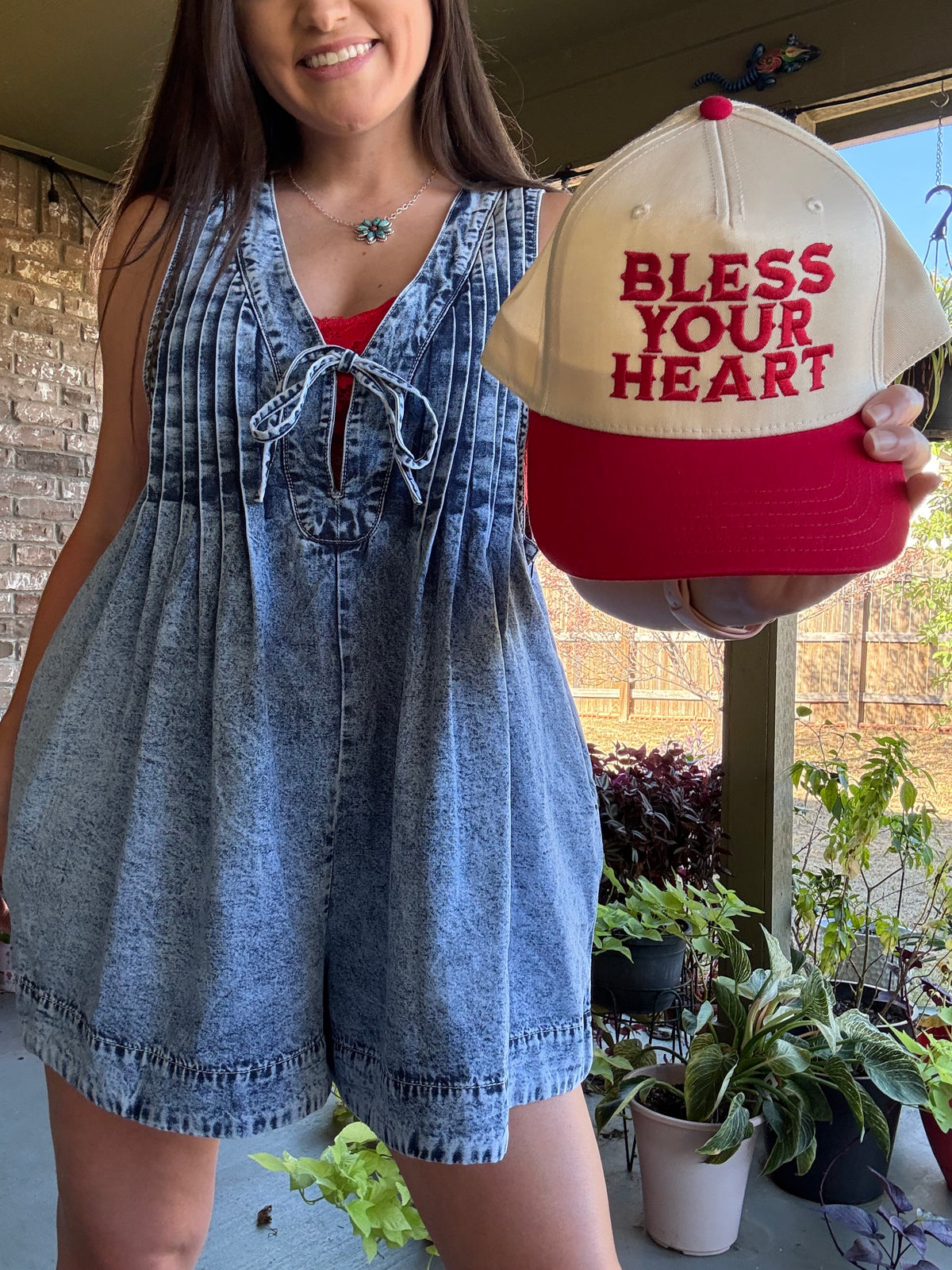 BLESS YOUR HEART Embroidery SnapBack Hat