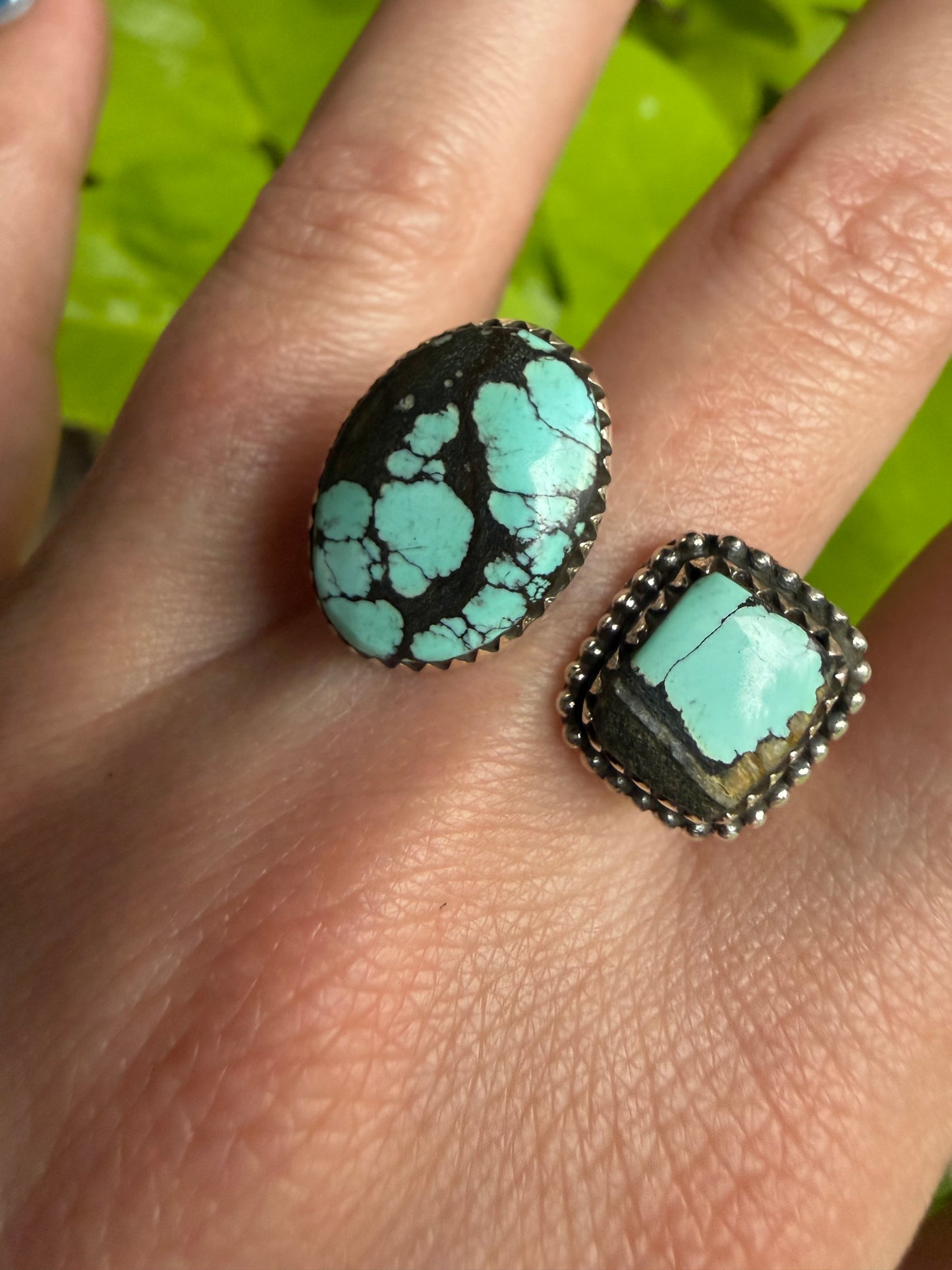 Blue Moon Turquoise Sterling Silver Floater Ring