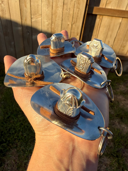 Spoon Cowboy Hat Keychain/Car Charm