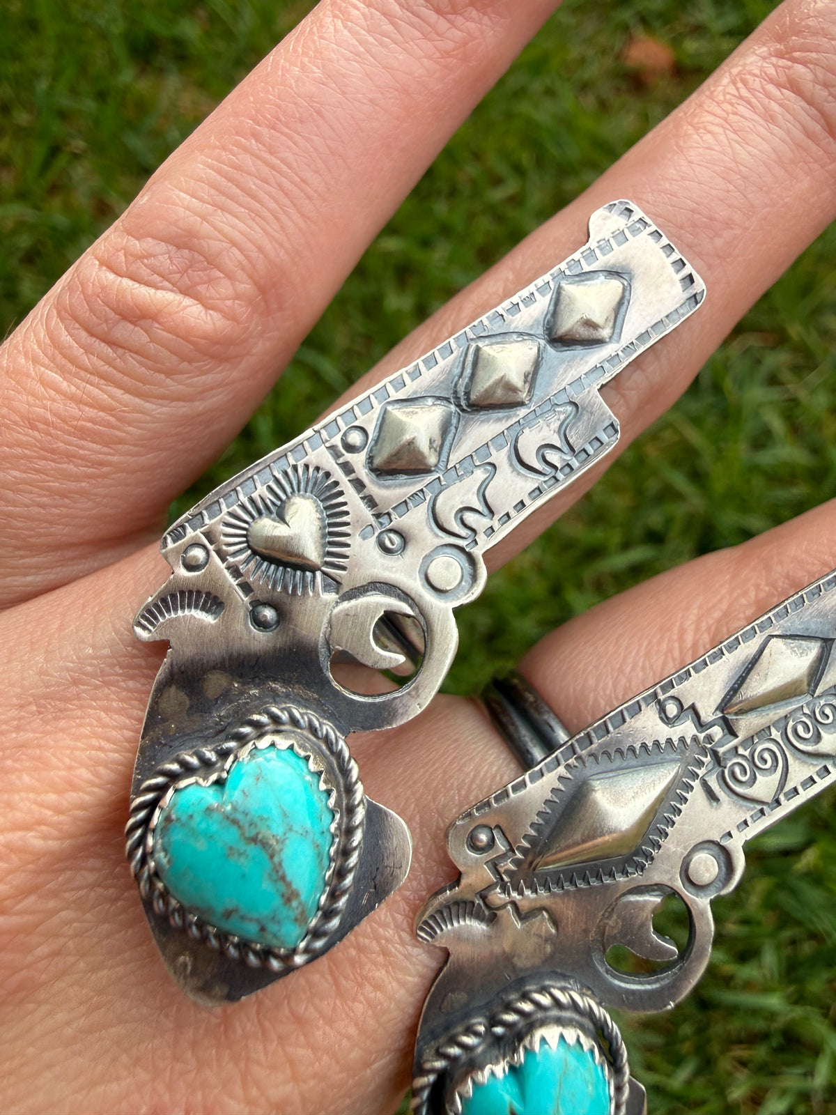 Navajo Pistol Sterling Silver Adjustable Ring