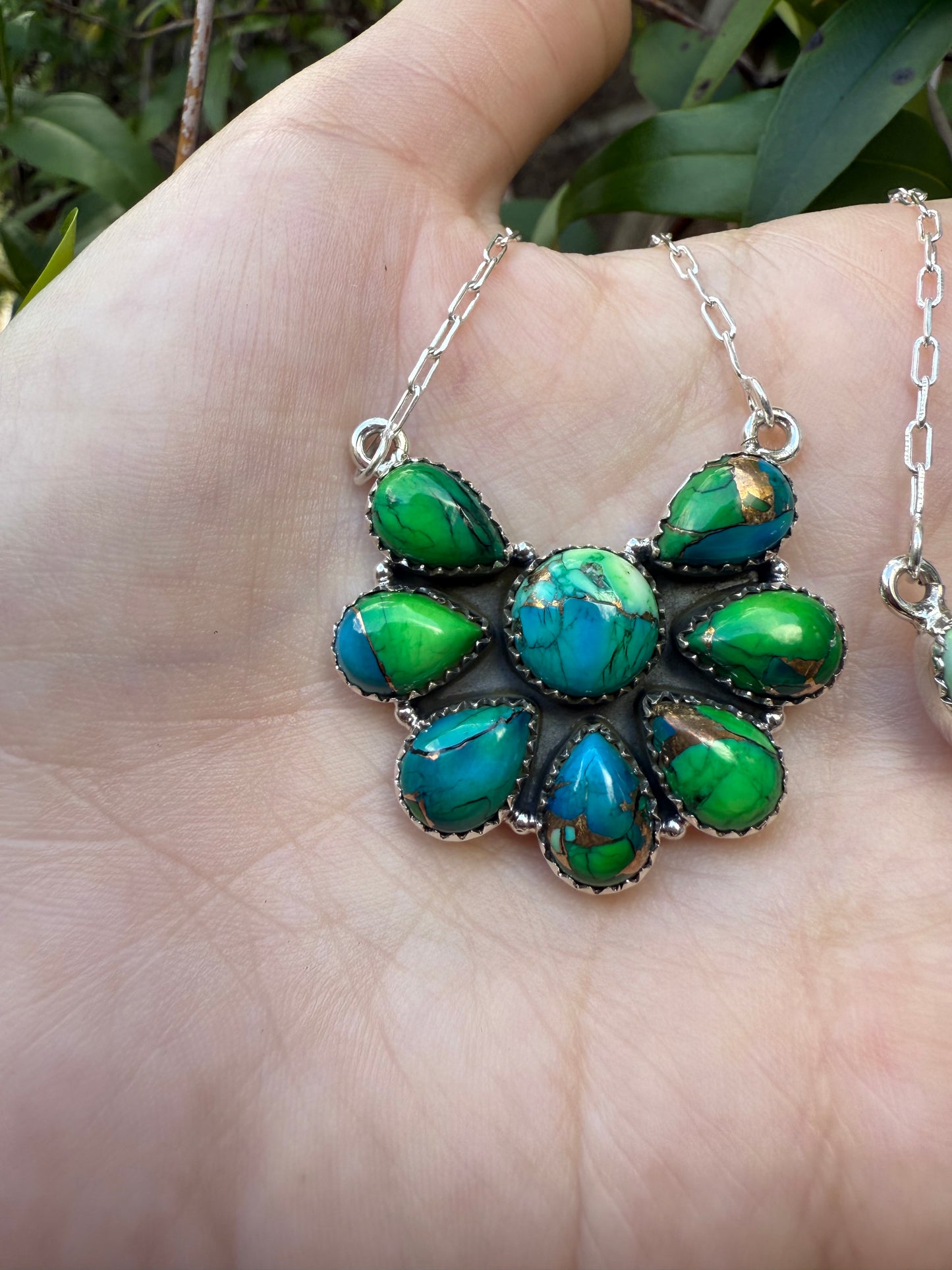 Peakcock Dahlia Sterling Silver 925 Necklace