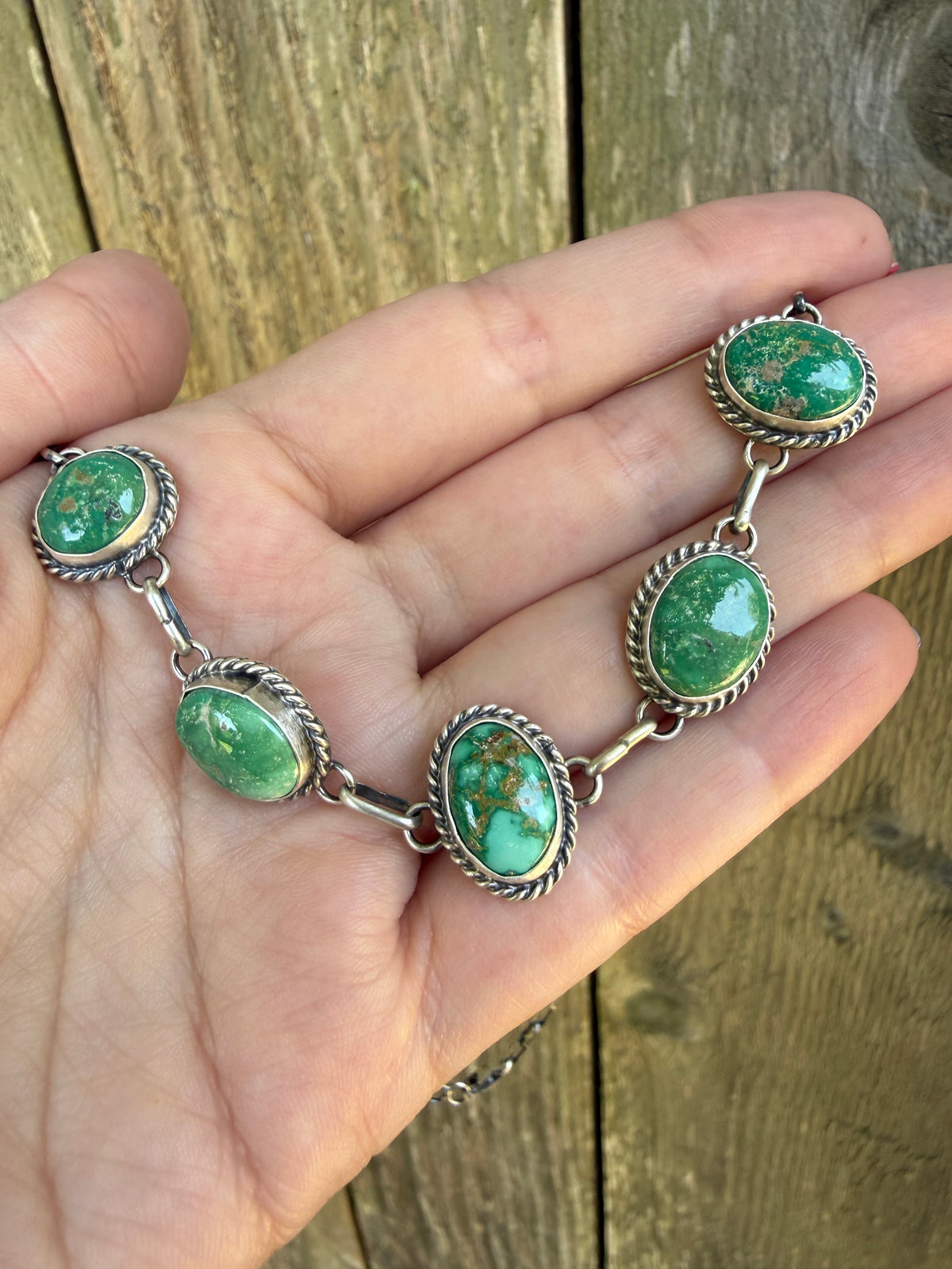 Navajo Turquoise or Pink Conch Sterling Silver Choker