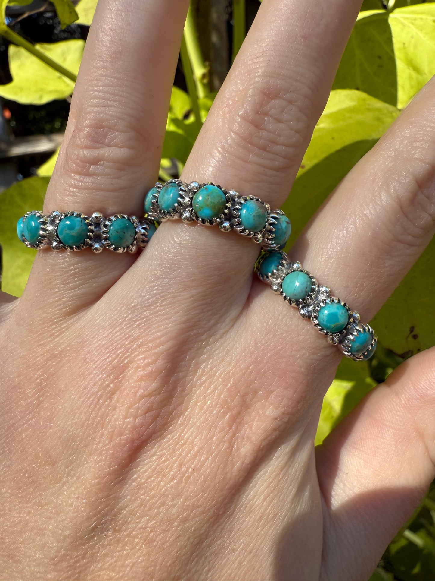 Turquoise Infinity Sterling Silver 925 Ring