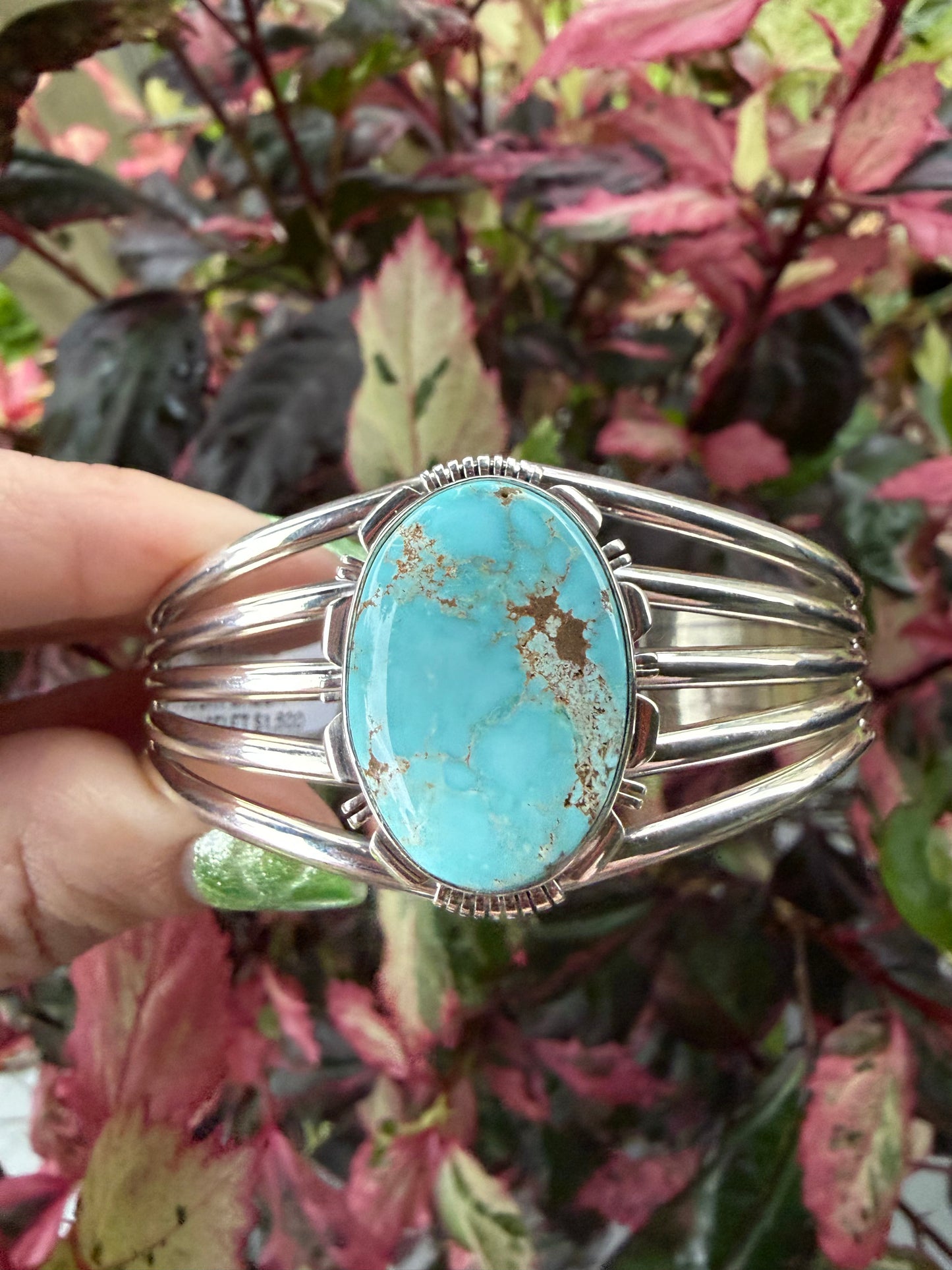 Navajo Handmade Dry Creek Sterling Silver Handmade Cuff by Larry Yazzie