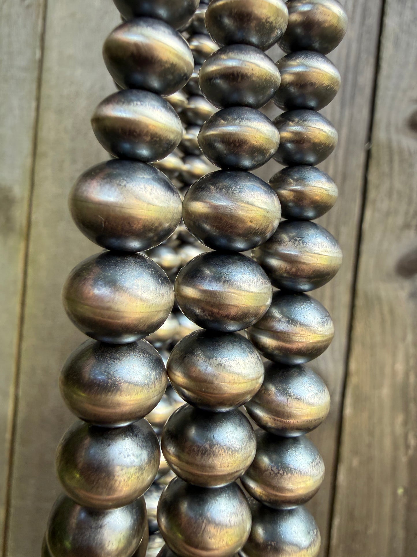 Navajo Pearl Gaduated Sterling Silver Necklace by Bryannen Halwood