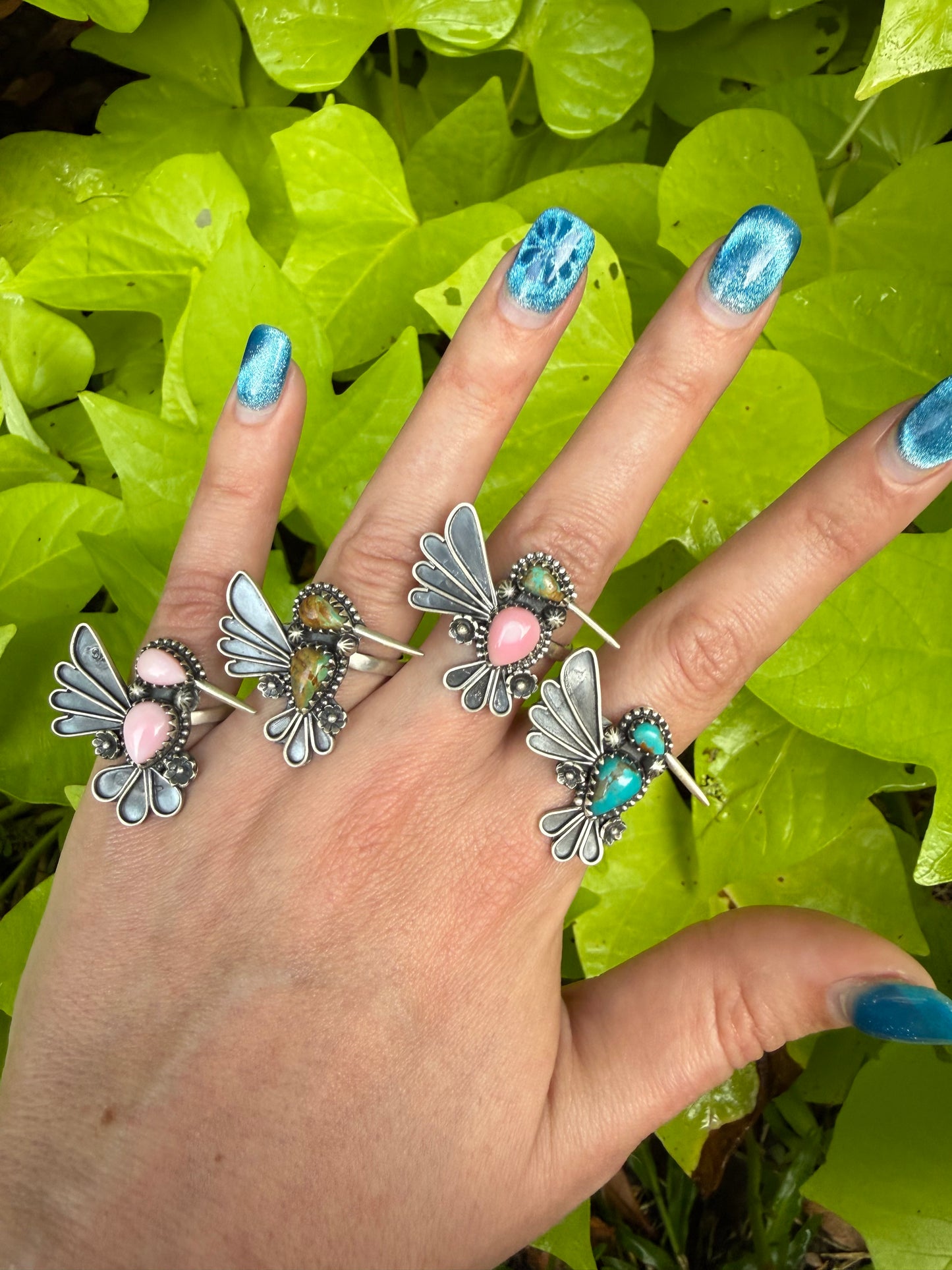 Hummingbird Sterling silver Adjustable Rings
