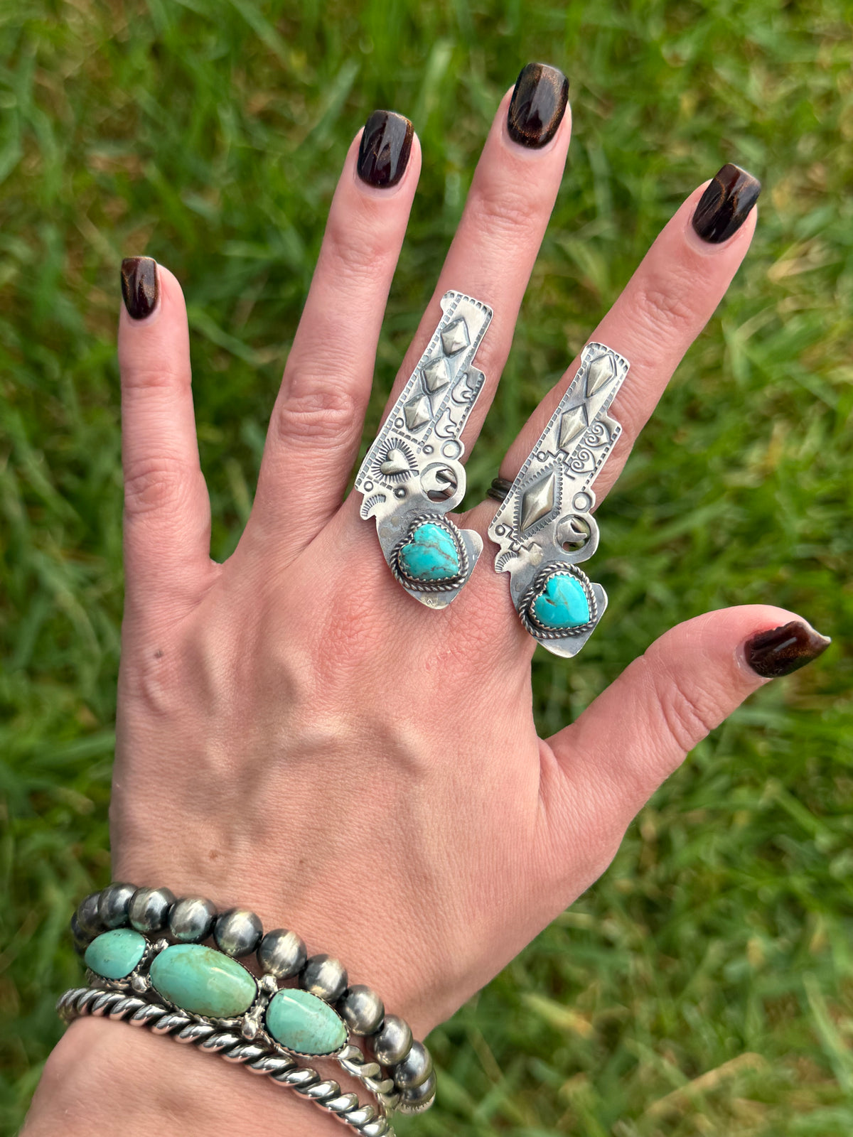 Navajo Pistol Sterling Silver Adjustable Ring