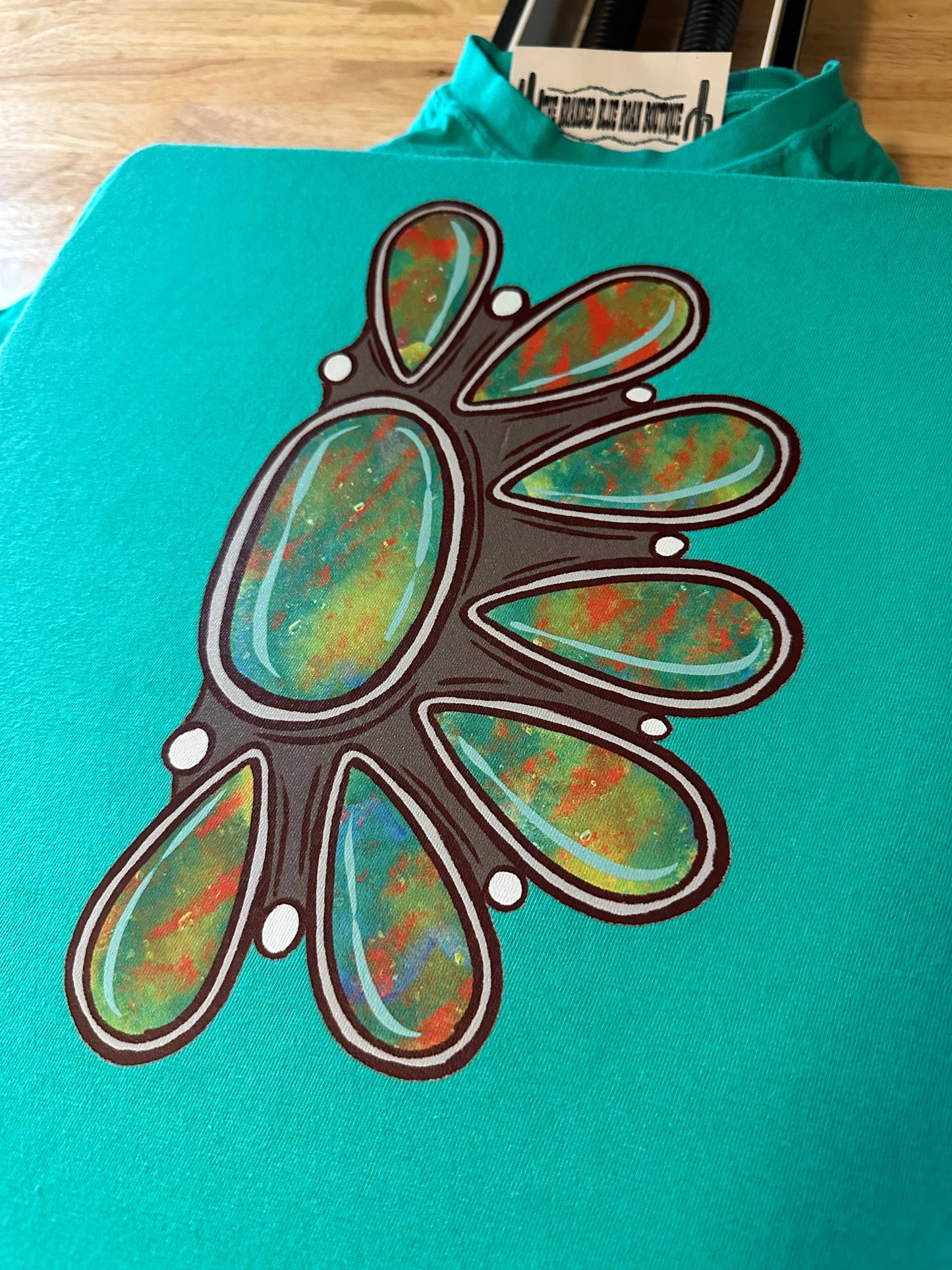 Halfsies Cluster Turquoise Jewel - Comfort Colors Graphic T-Shirt