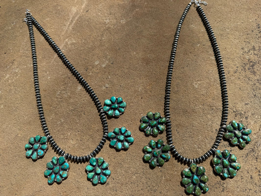 Full Flower Statement Saucer Desert Pearl Necklace