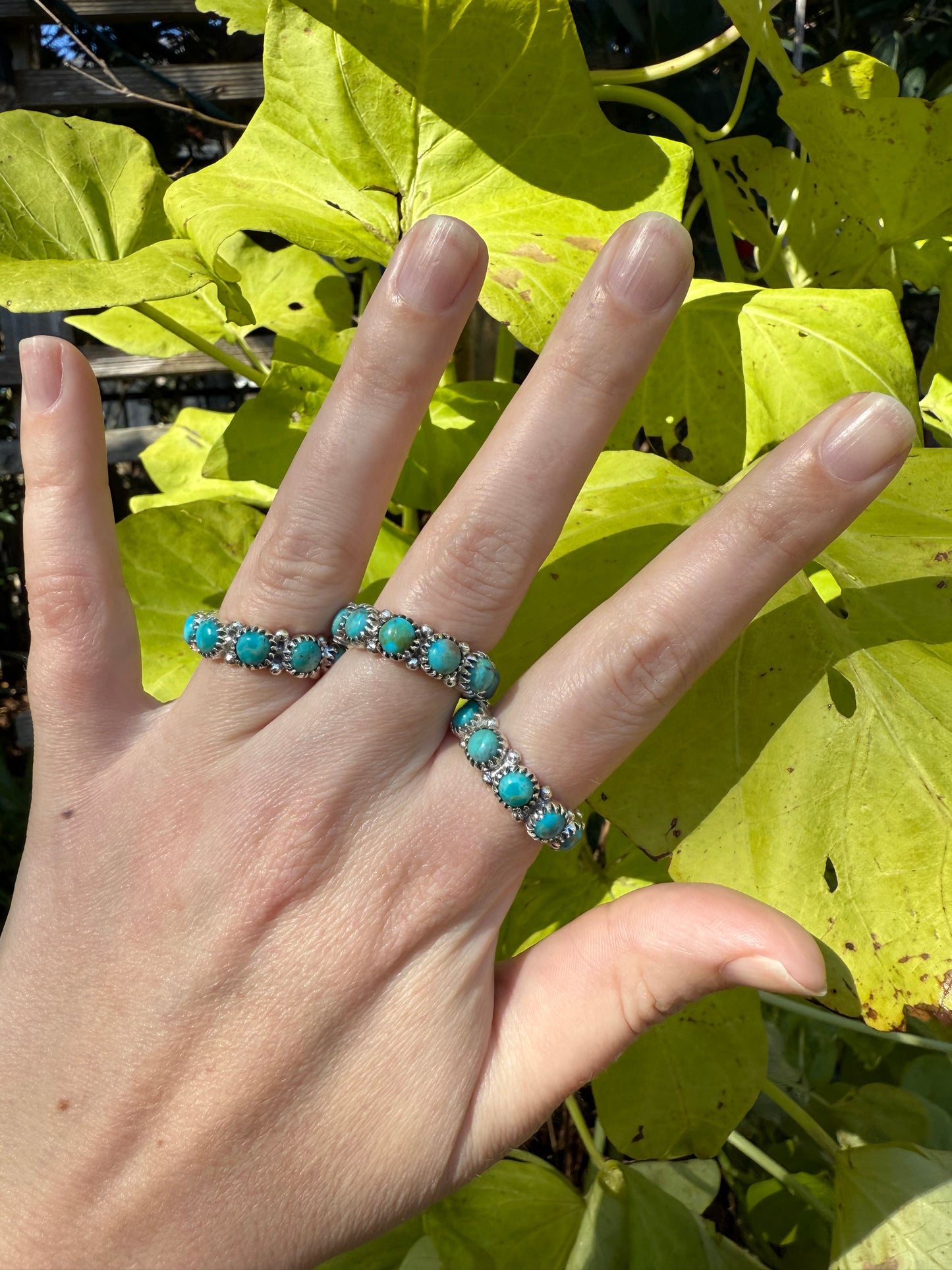 Turquoise Infinity Sterling Silver 925 Ring