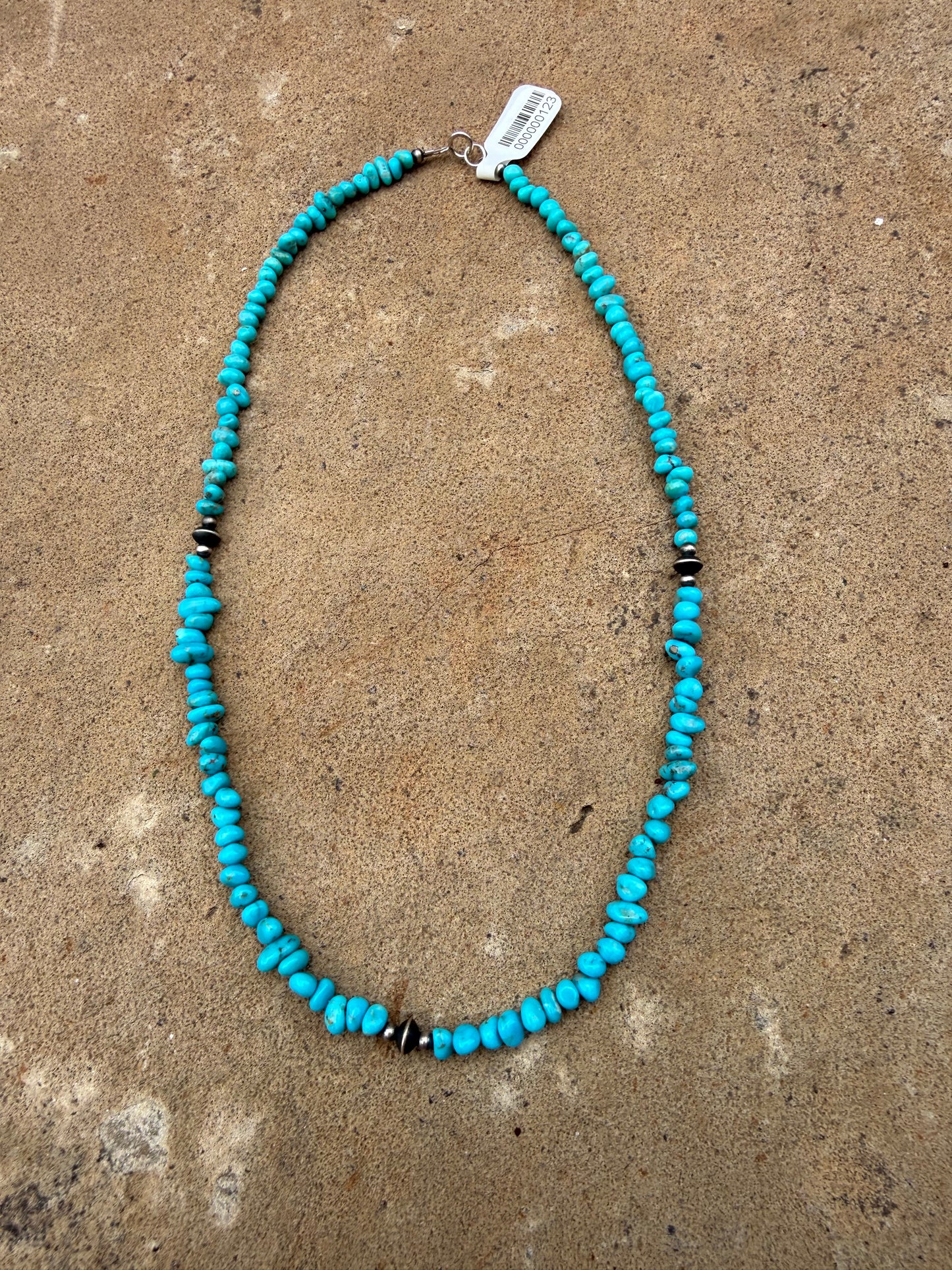 Sleeping Beauty Turquoise Chip Beaded Necklace