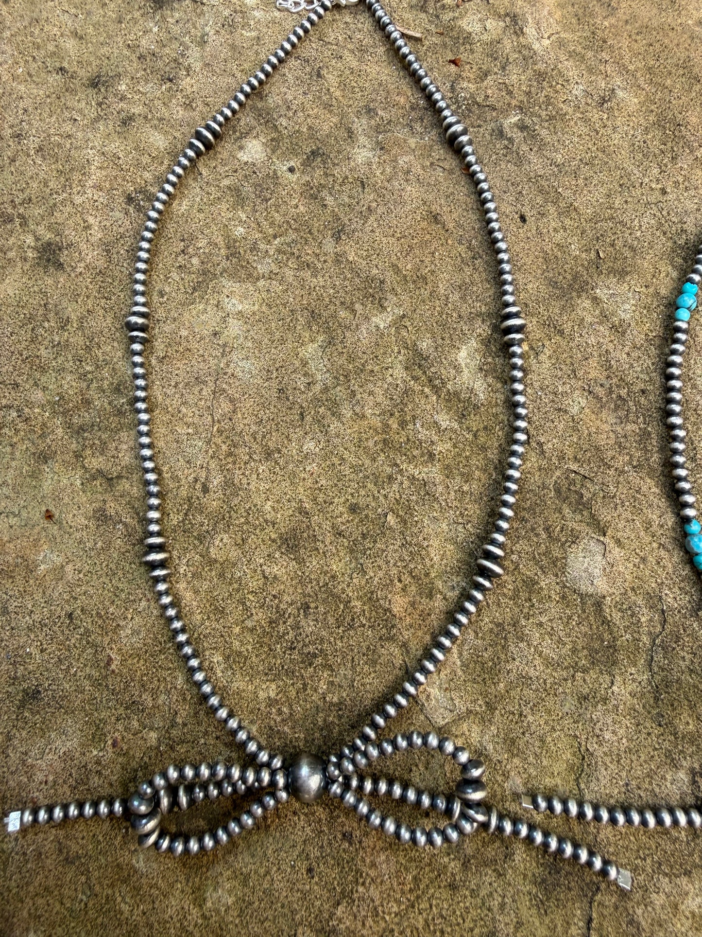 Bow Desert Pearl Sterling Silver Necklace