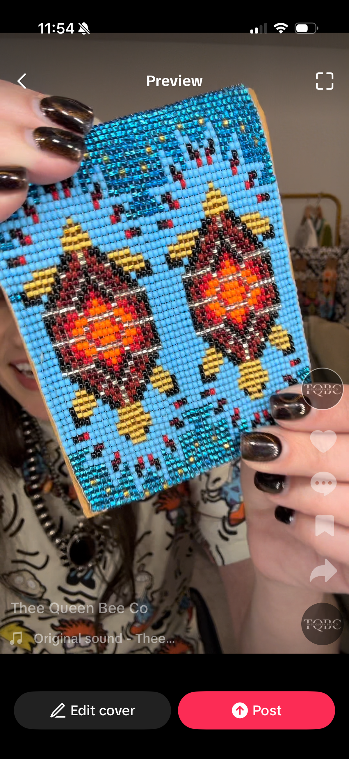 Native Beadwork Turtle Men’s Genuine Leather Wallet
