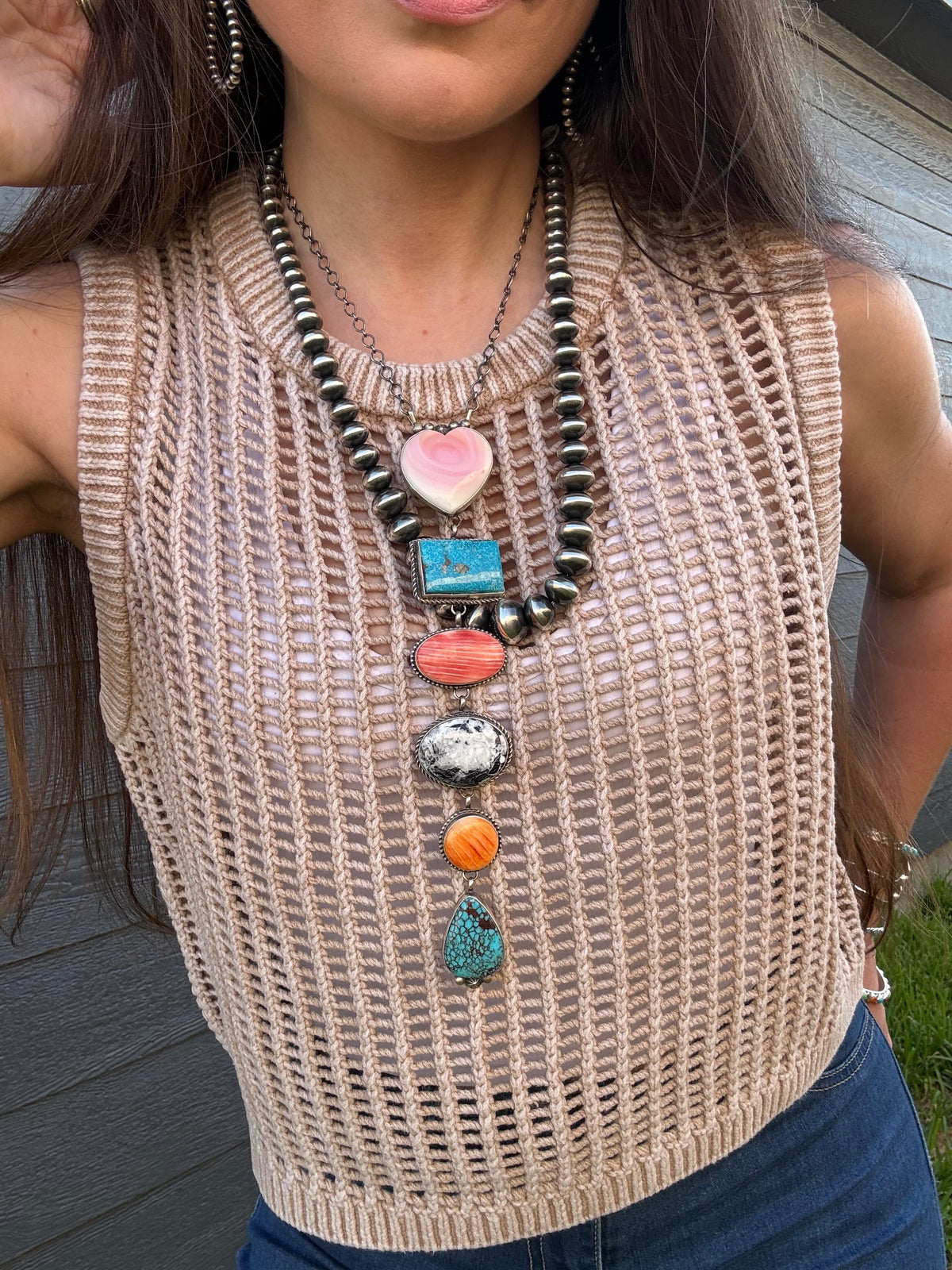 I Live In The South Cropped Knit Sweater Vest