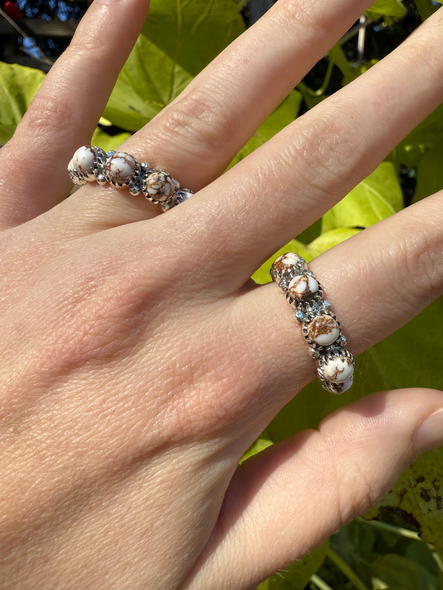 Wild Horse Turquoise Infinity Sterling Silver 925 Ring