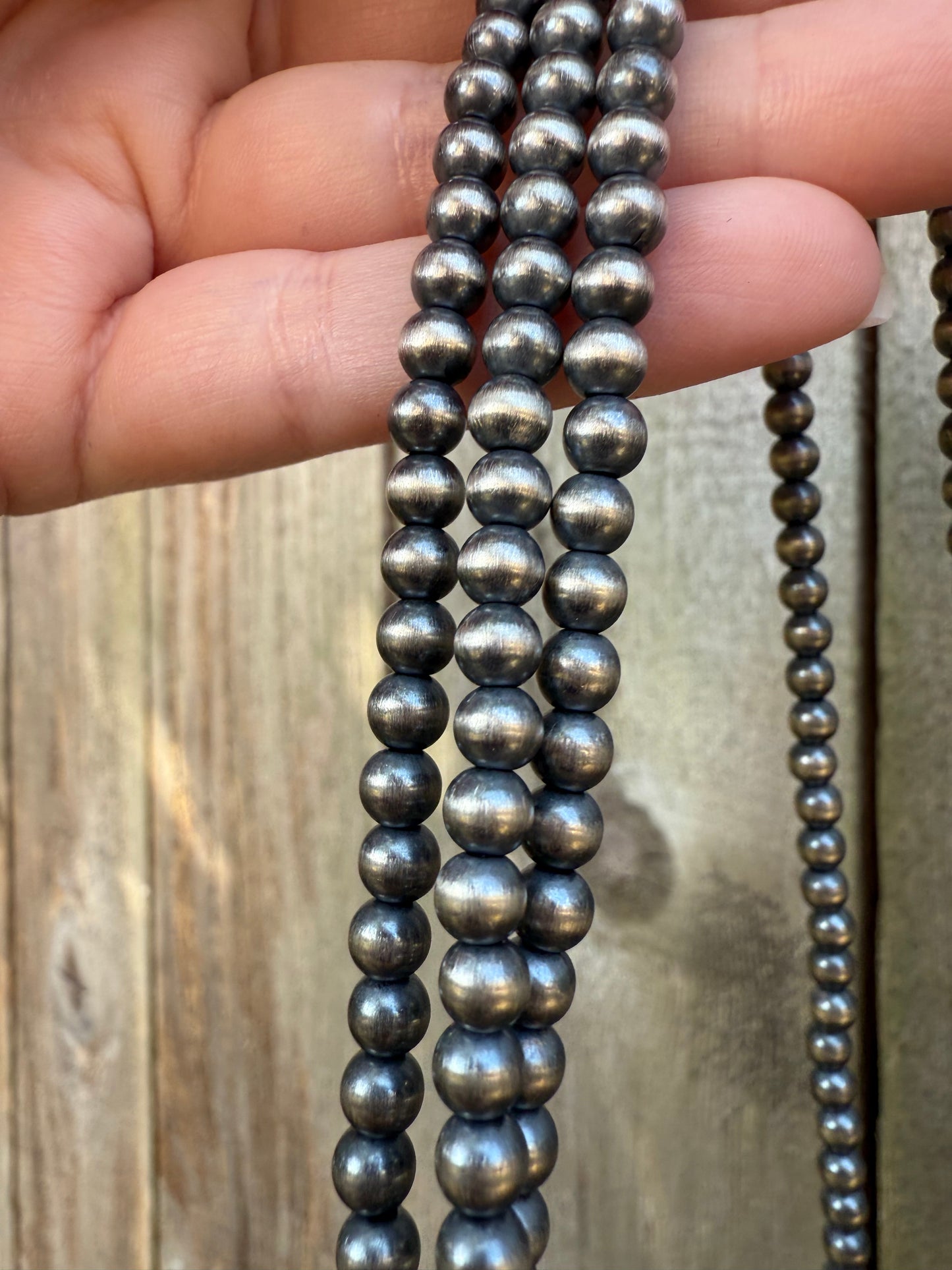 5 MM Desert Pearl Sterling Silver Necklaces