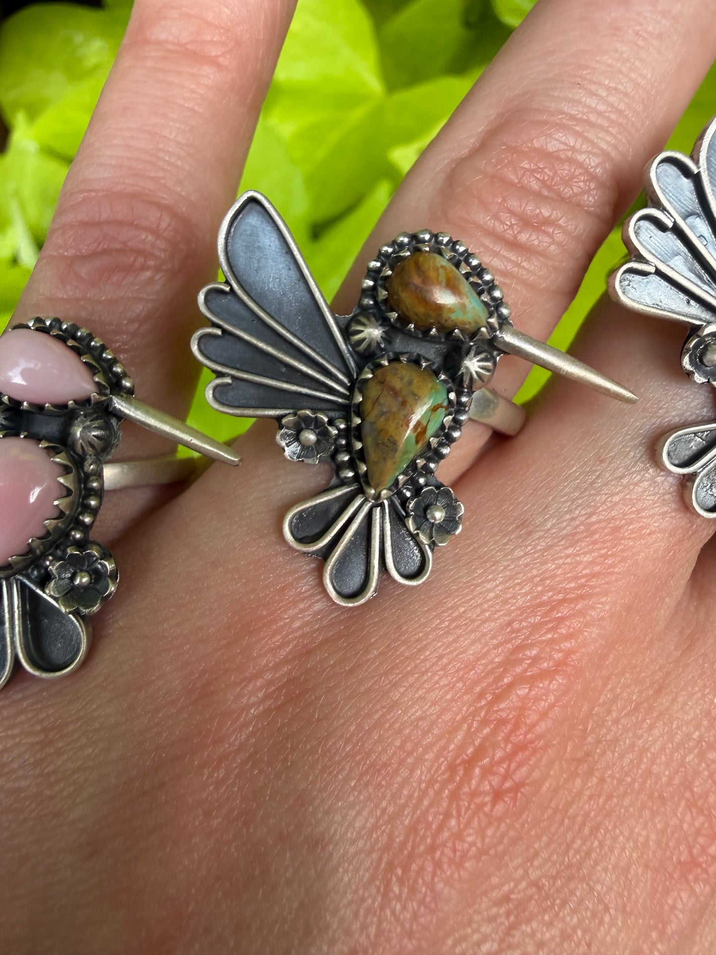Hummingbird Sterling silver Adjustable Rings