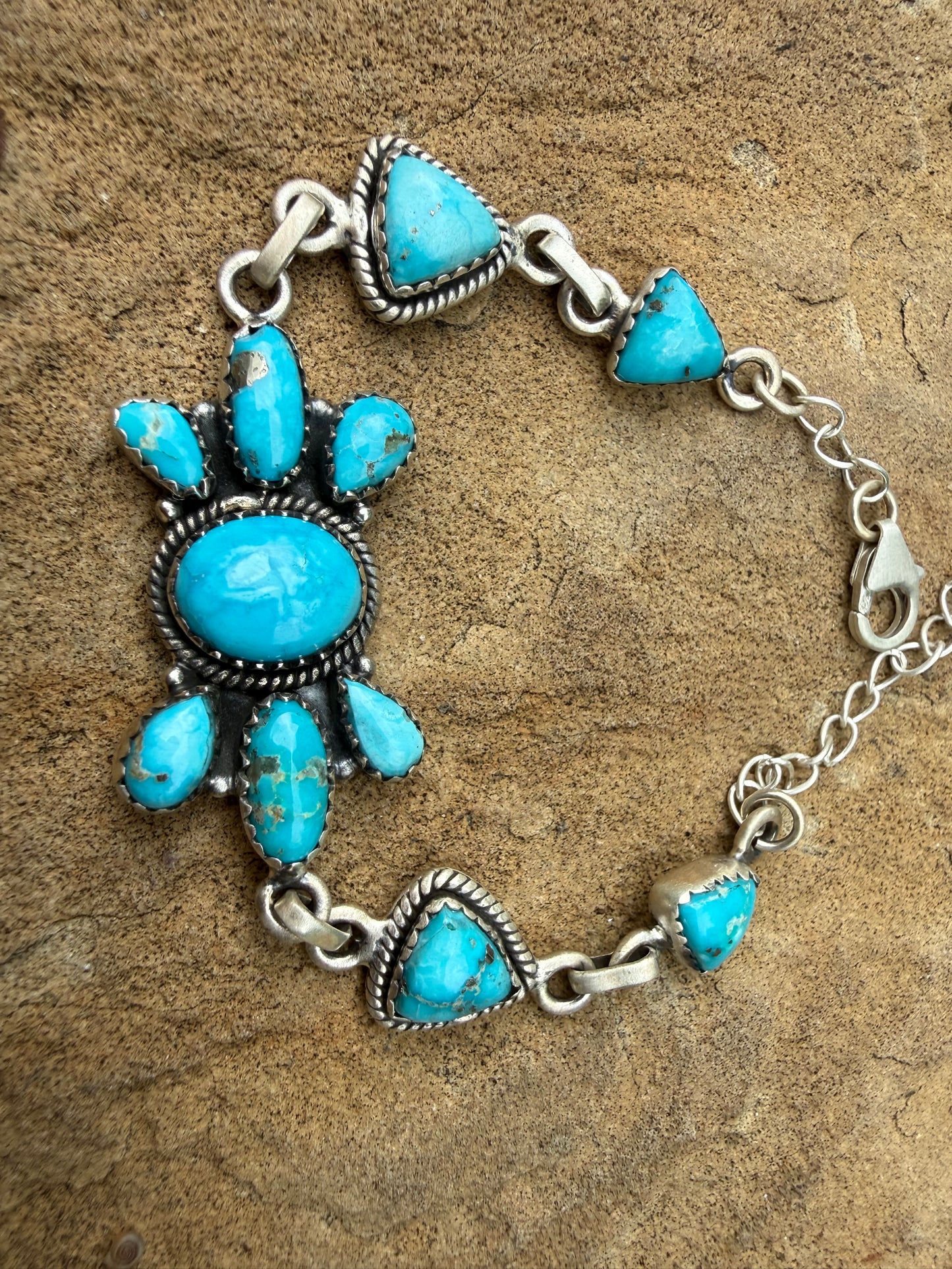 Whitewater Turquoise Sterling Silver Adjustable Bracelet