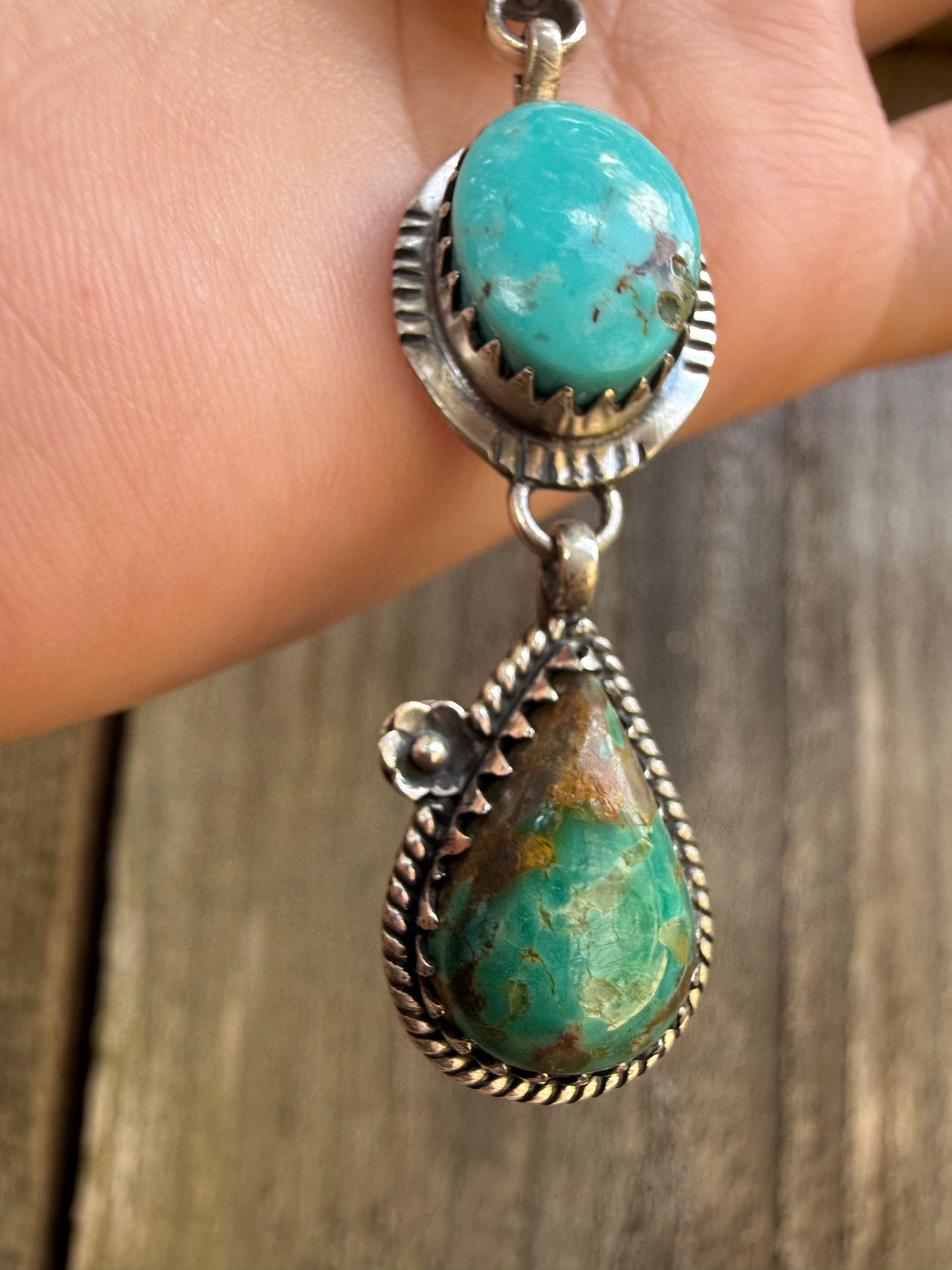 Multi Stone Orange spiny, pink Conch, Turquoise Sterling Silver Lariat