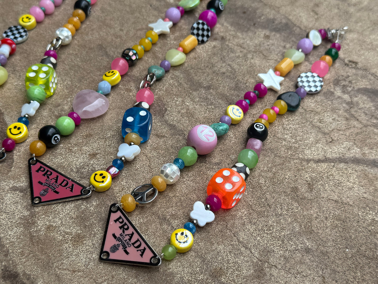 Funky Fun Plate Beaded Necklace