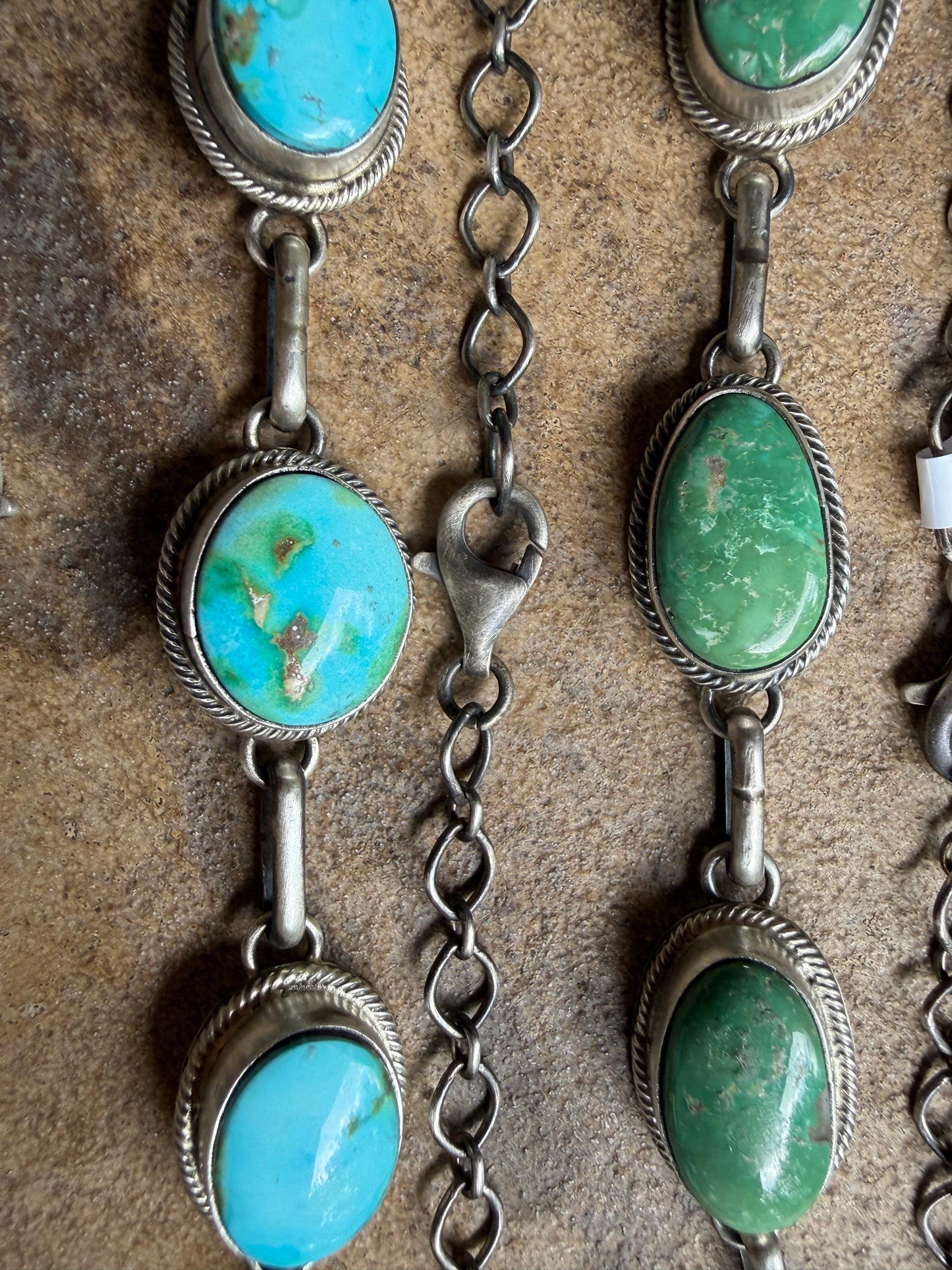 Native Navajo Multi Stone 5 Stone Choker Necklace By Antionette Martinez